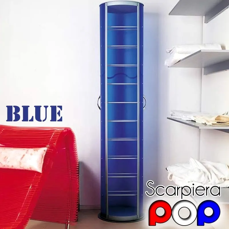 Scarpiera pop girevole 40x40xh173 cm in polipropilene 20 paia EMPORIUM Portata Max 4 Kg per ripiano