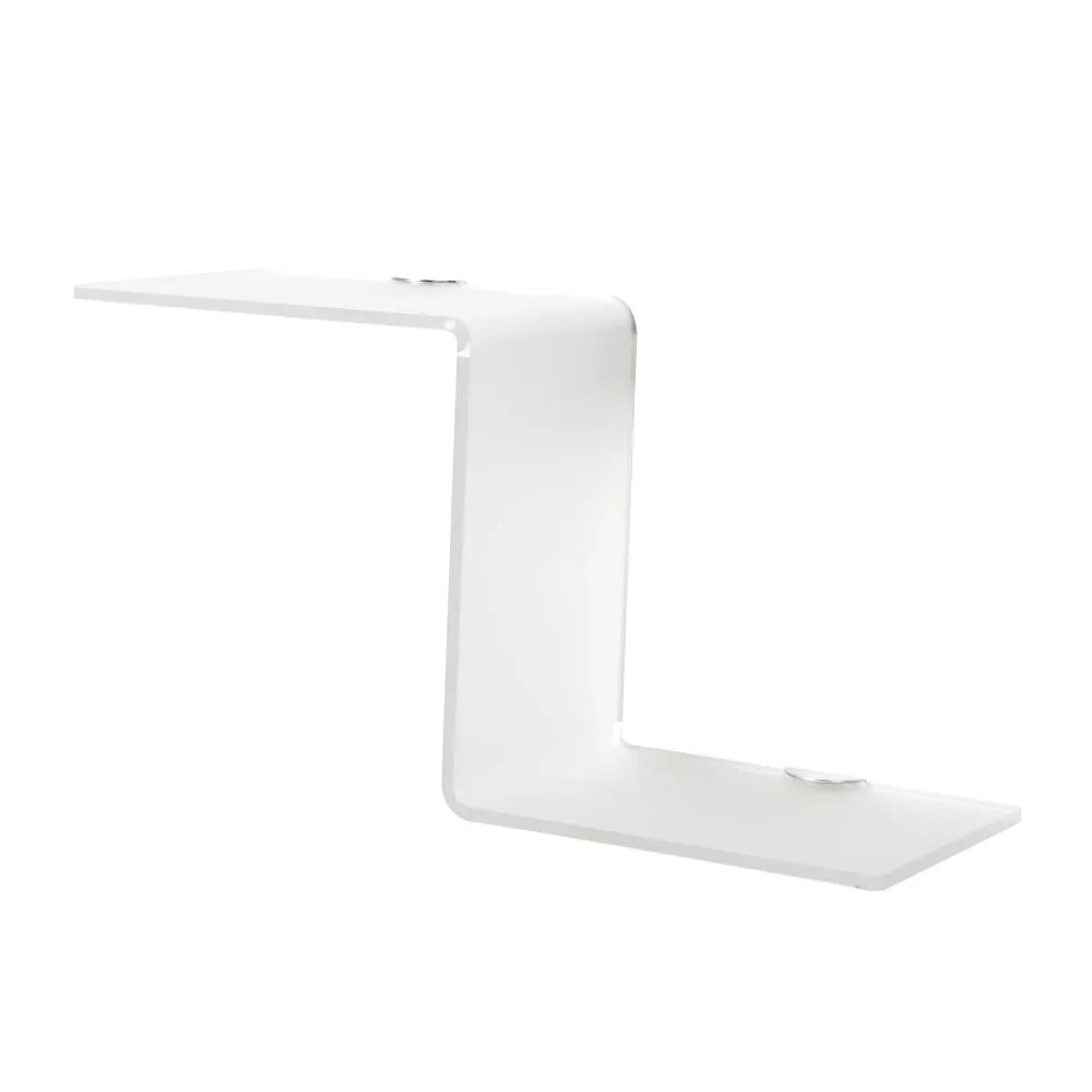 Mensola in metacrilato satinato SNELLA 40x20 cm con supporti per fissaggio in metallo cromato mensola modulabile