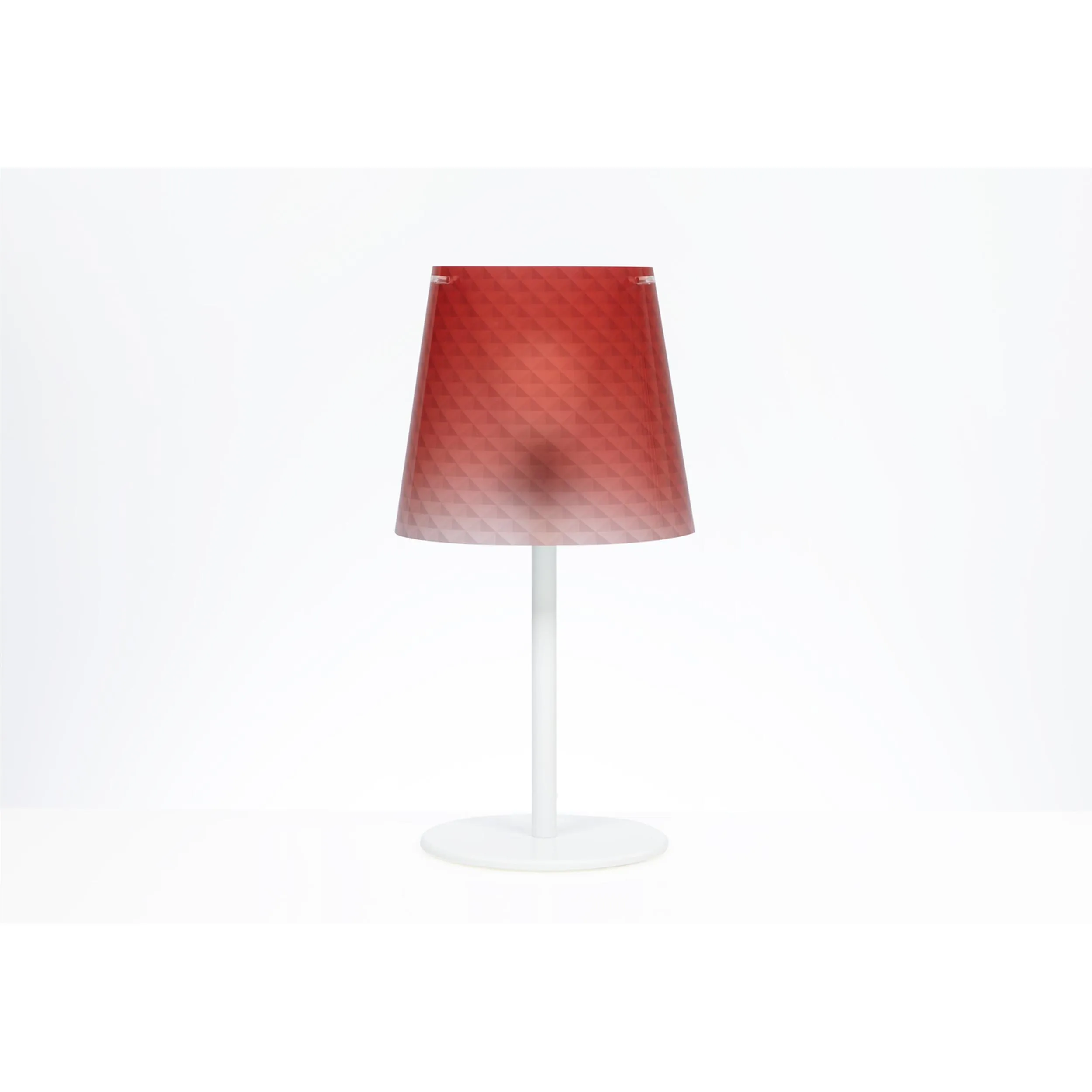 Lampada da tavolo Alta BOEMIA Ø 30xh58 cm con paralume conico in policarbonato rosso