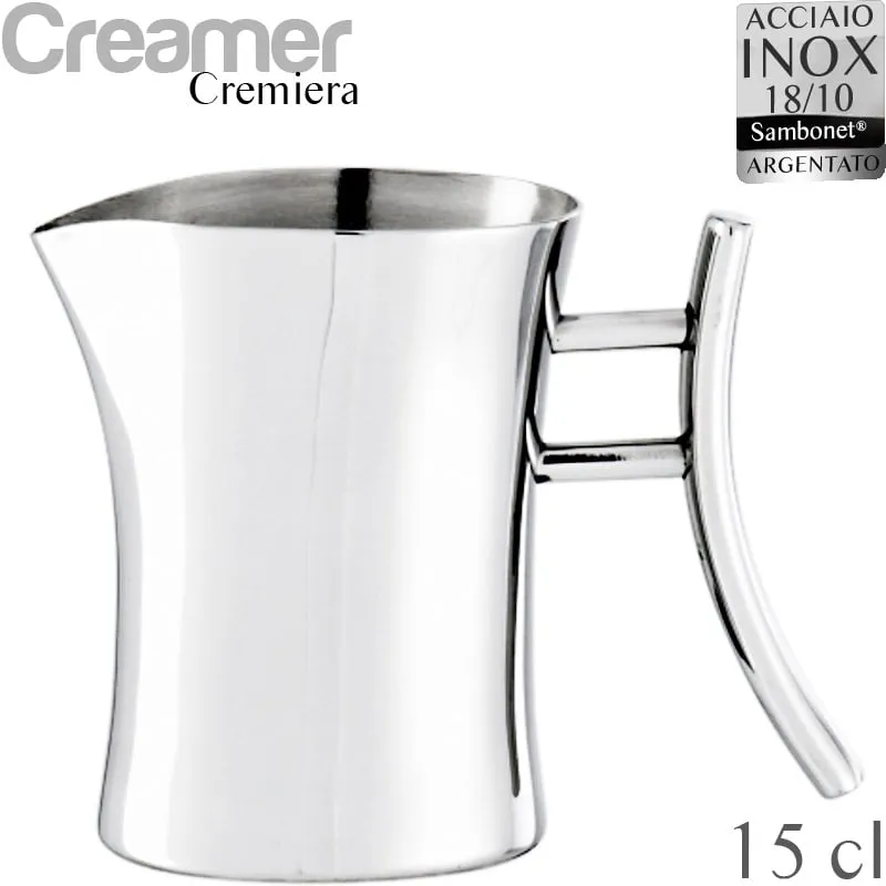 Cremiera in inox Argentato Collezione Bamboo diametro 10xh 8 cm- Cl 11