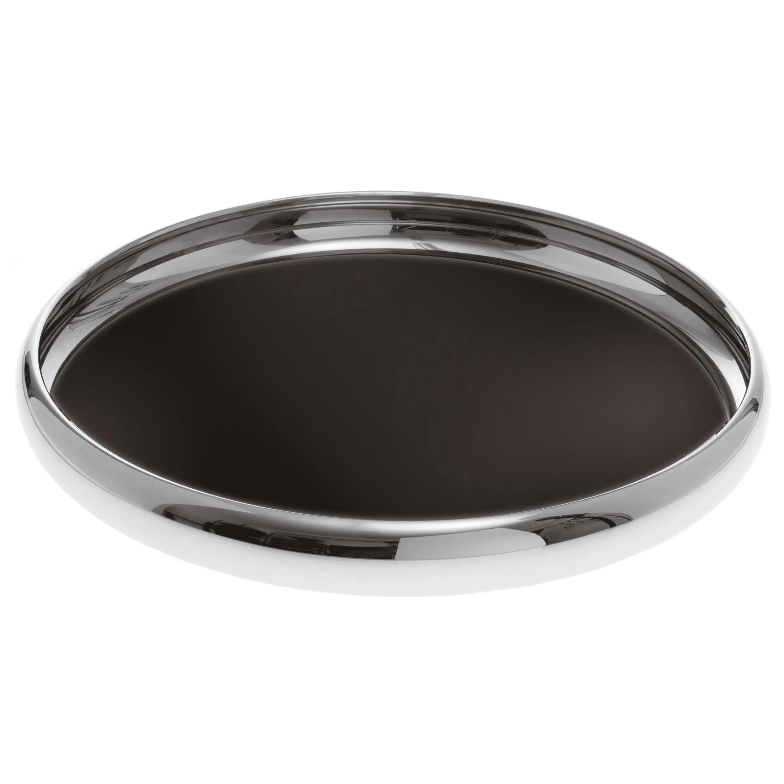 centrotavola Vassoio senza maniglie con tappetino in silicone SPHERA In acciaio inox Ø56xh6,0 cm - peso kg 3,51 colore inox lucido a specchio