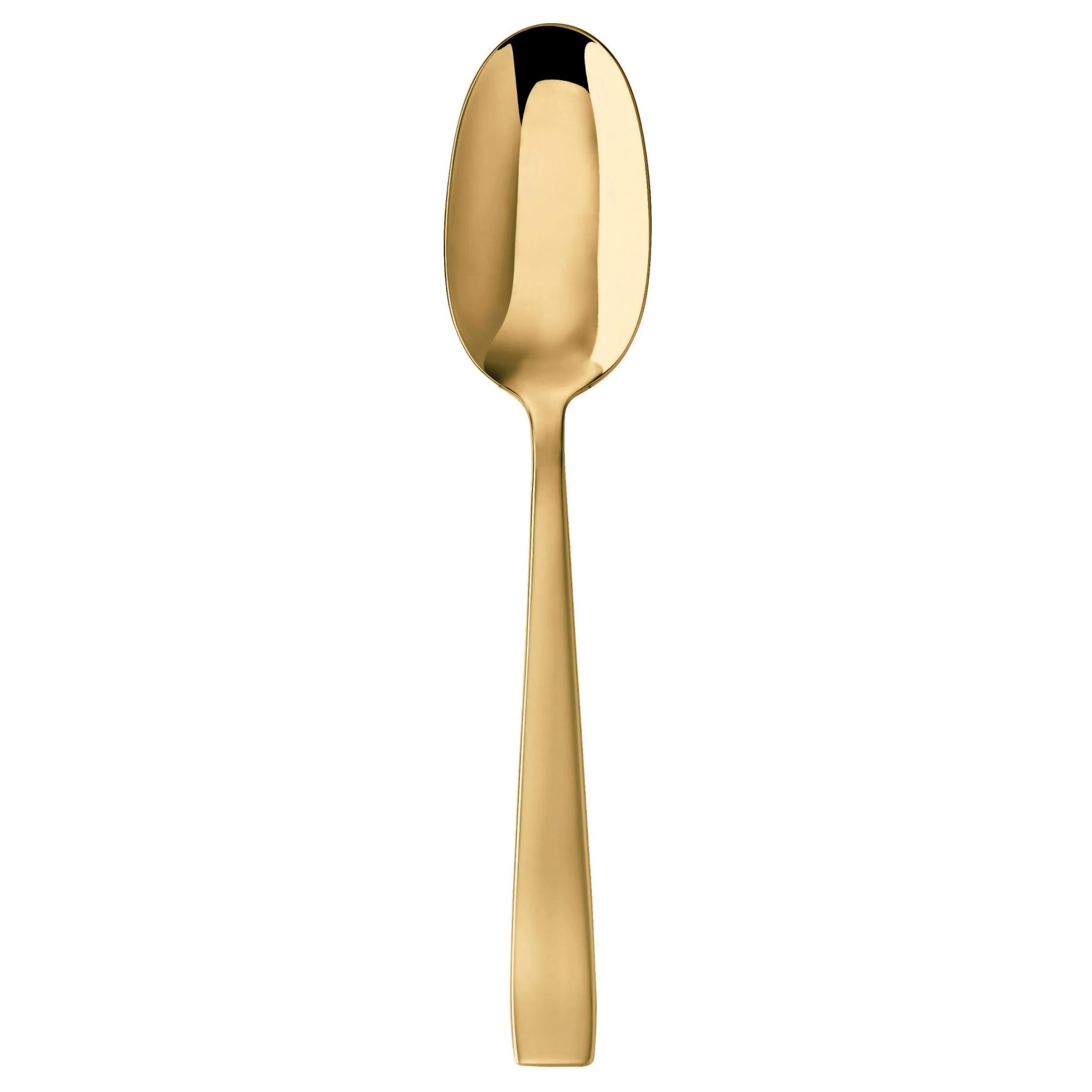 Cucchiaione a Servire per legumi, insalata in acciaio 18.10 Linea FLAT PVD Champagne lunghezza 24,50 mm Sambonet lucido