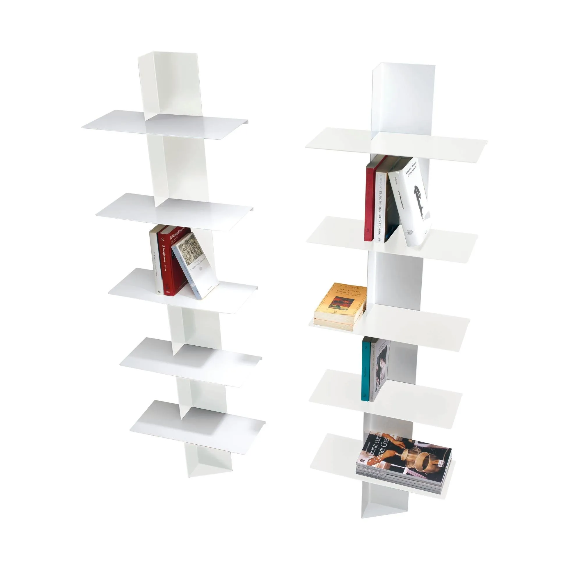 Libreria da Parete con ripiani in alluminio a colonna LIFT 46x22xh100 cm