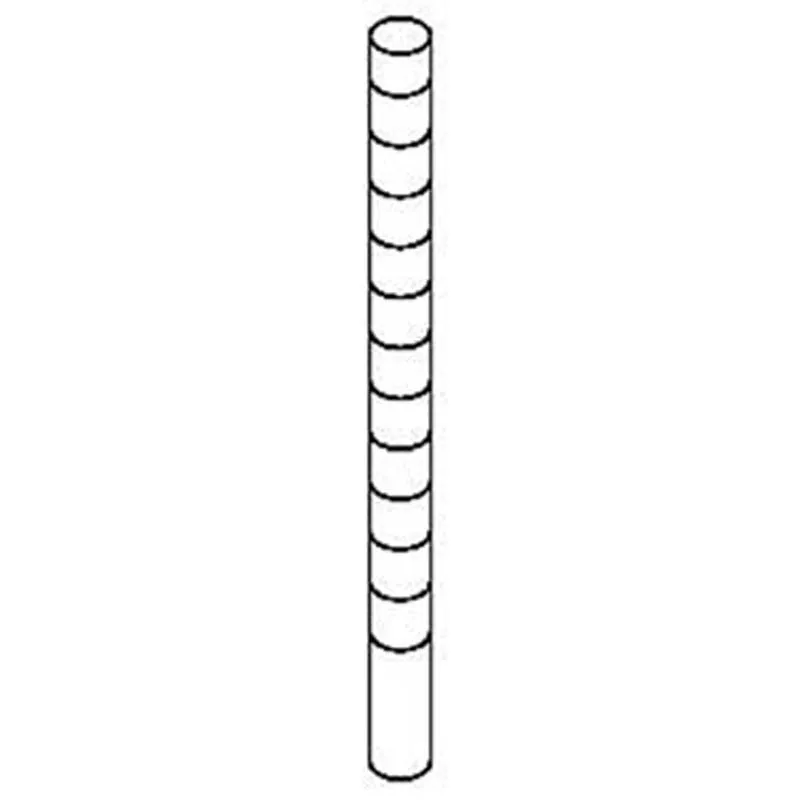 Montante Cromato h78x2.6 cm compreso di piedino regolabile in altezza avvitato