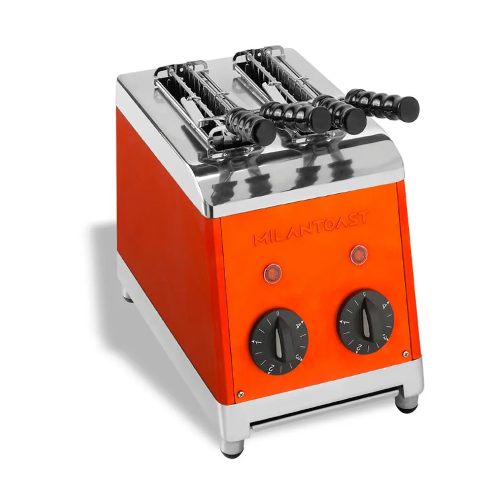 Tostapane a 2 Pinze Milan Toast Arancio 230V 50/60Hz 1,37kW ideale per sandwiches Con timer di regolazione