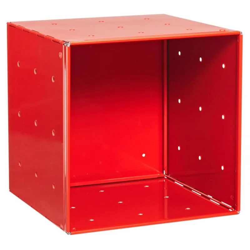 Graepel Modulo Base QBO Rosso 35x35x35 cm componibile e sovrapponibile in acciaio inox verniciato Colore Fucsia