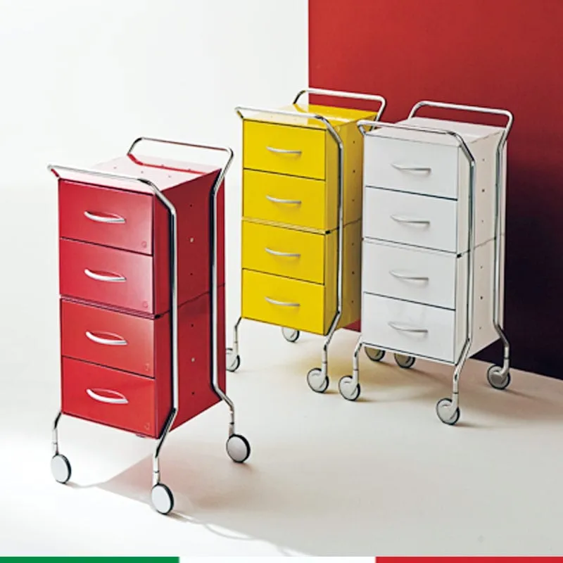 Graepel Carrello 39x45xh94 cm con 4 cassetti e ruote piroettanti Weel-4U