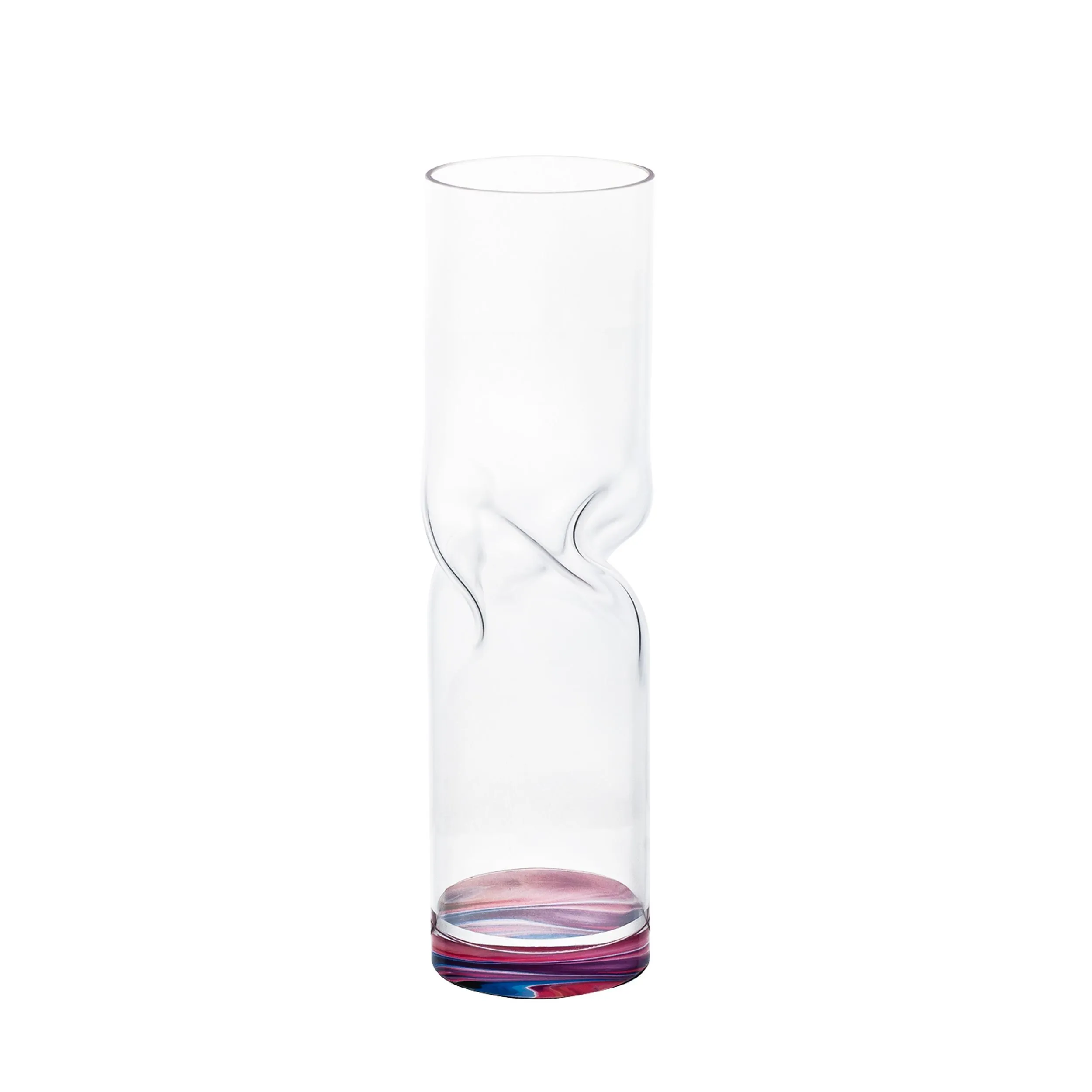 Vaso Portafiori di arredo in cristallo acrilico Bloom Small diametro 7xh25 cm contenitore trasparente incolore, spessore 5 mm