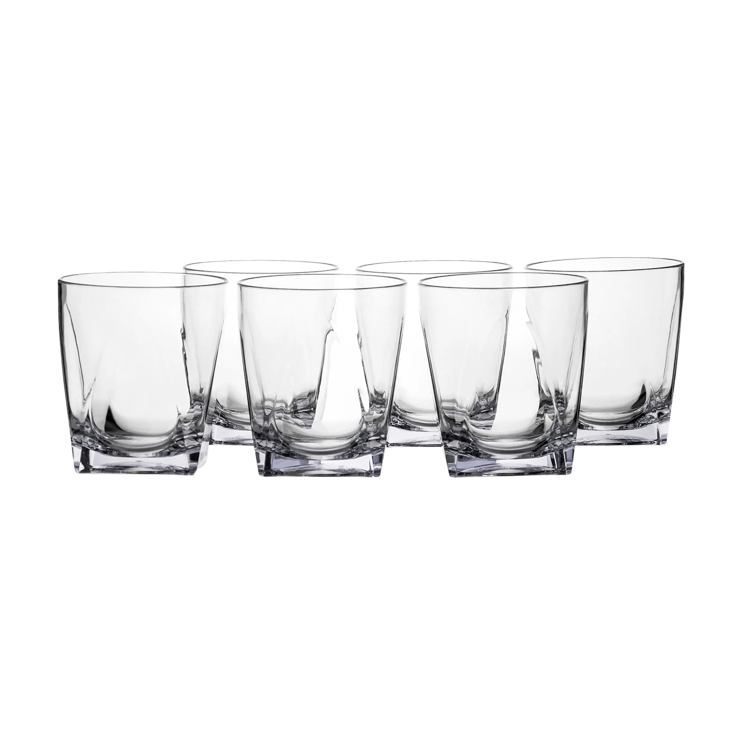 Bicchieri bassi tumbler - in SAN set 6 pezzi trasparente incolore, dimensioni 8x8xH9 cm, peso 0,64 kg trasparenti grande resistenza