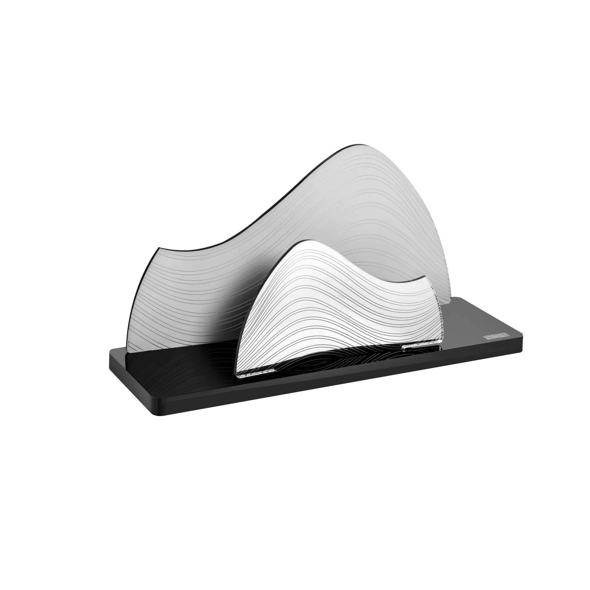 PORTAPOSTA PHILA-TECH WAVES ARGENTO, 26x8.5H14.5 cm