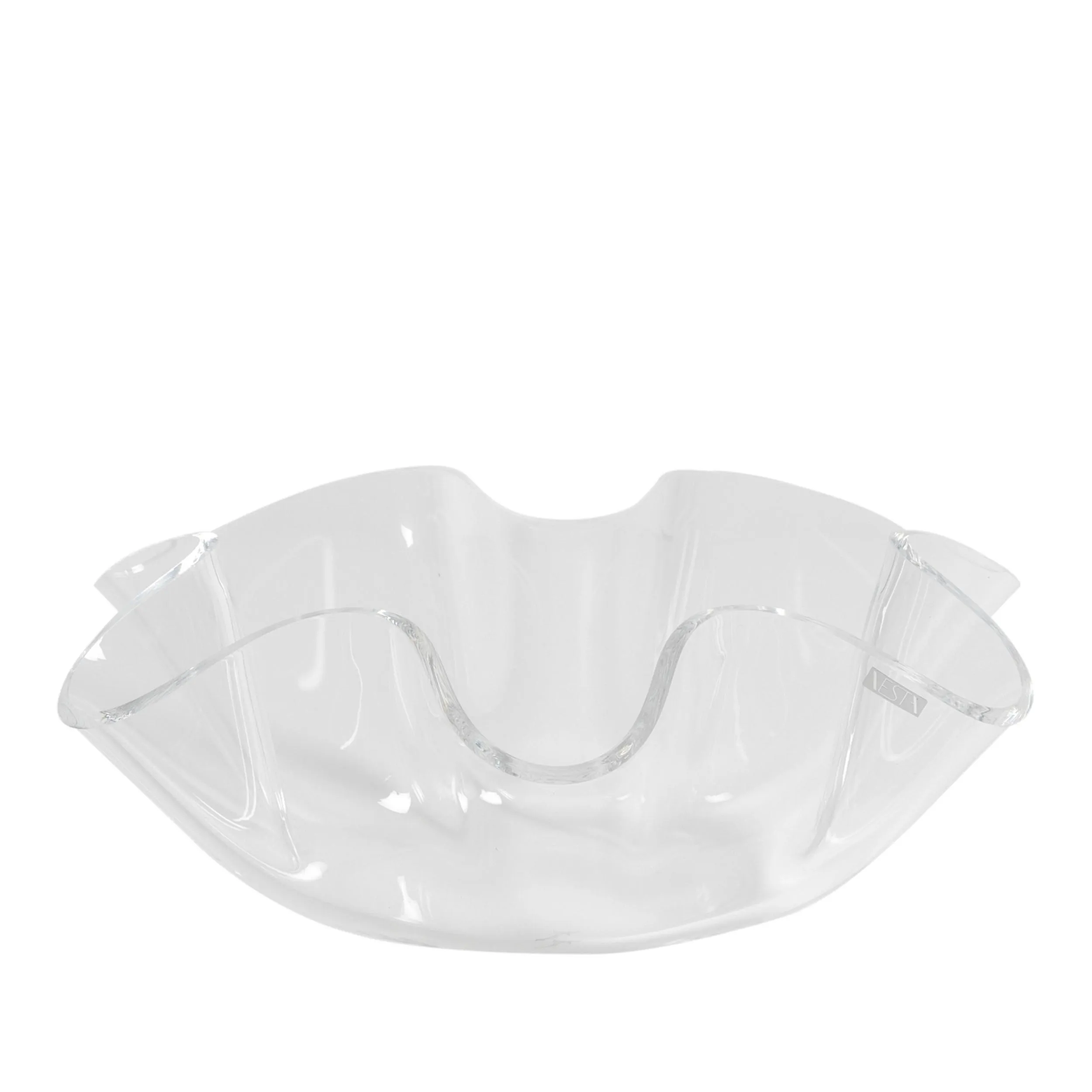 Centrotavola, portafrutta in cristallo acrilico LIke Water Small 22xh10 cm colore trasparente