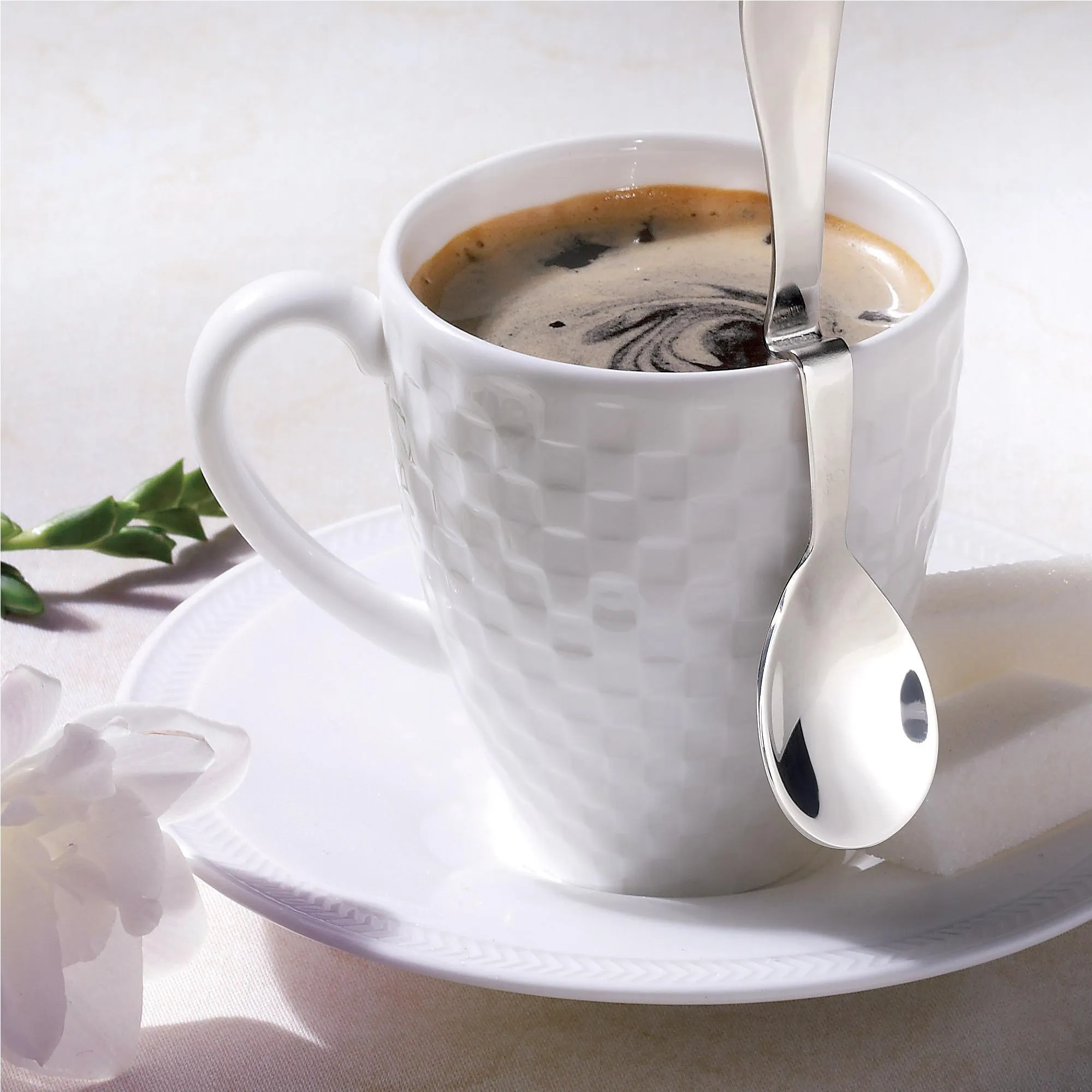 Cucchiaino da Caffe Magic in acciaio inox 18/10 lucido lunghezza 12 cm spessore 2 mm in busta di nylon