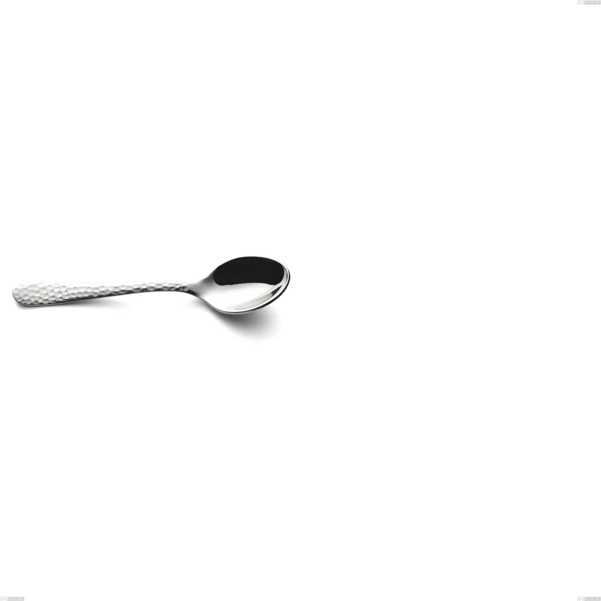 Cucchiaino moka cortina, Acciaio inox (Aisi 304) acciaio martellato lucido, lunghezza 113 mm