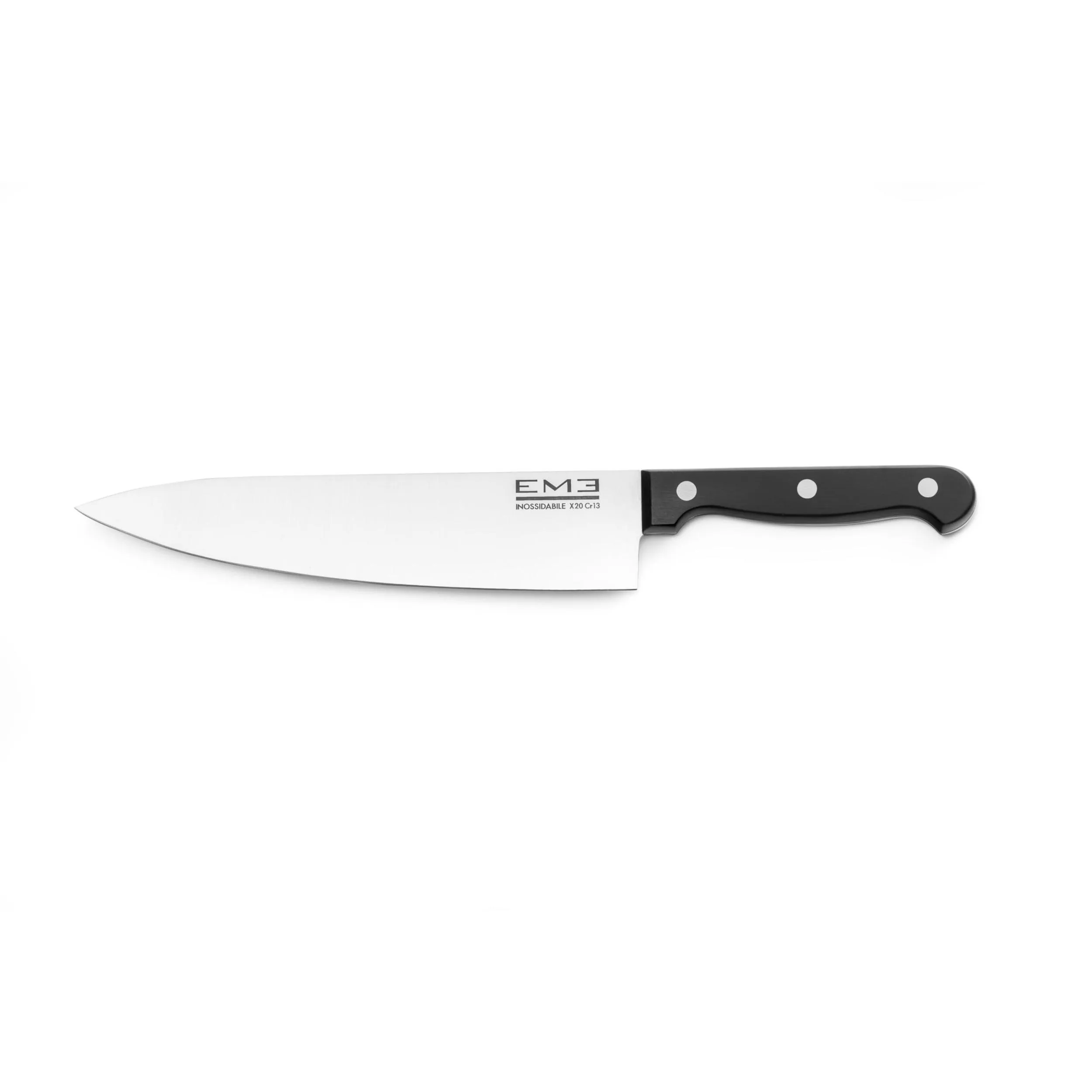 Coltello da cucina in acciaio inossidabile Rodeo Manico IN POM rivettato cm 16 , colore nero , manico nero