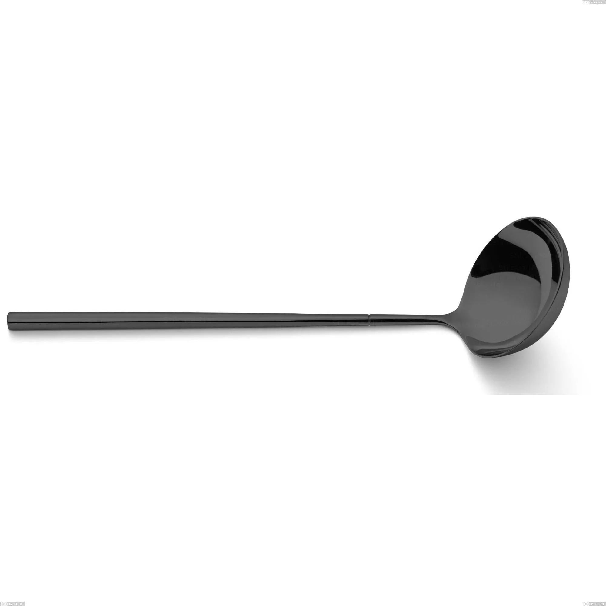 Mestolo Kyoto Black, Acciaio inox (Aisi 304) trattamento pvd acciaio lucido, lunghezza 280 mm