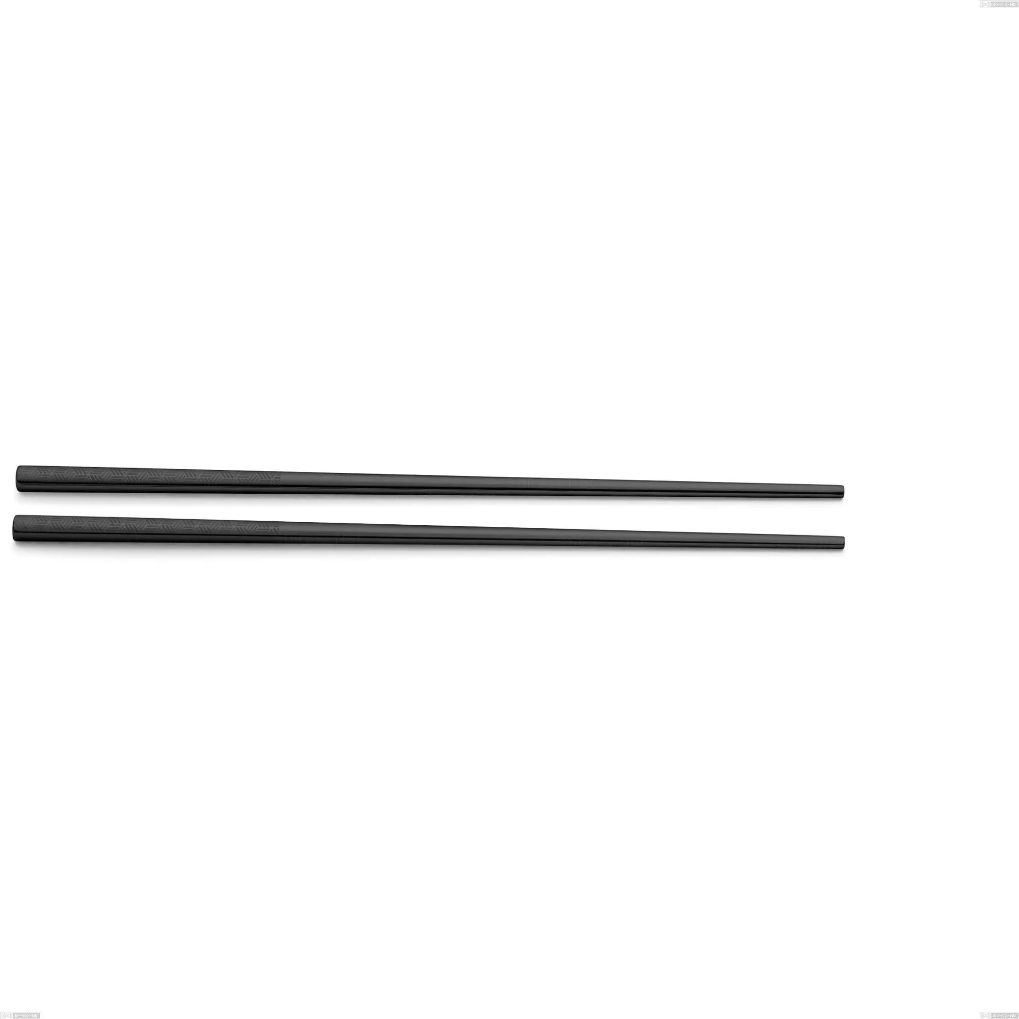 Coppia Chopsticks Kyoto Origami Black, Acciaio inox (Aisi 304) trattamento pvd acciaio lucido, lunghezza 250 mm