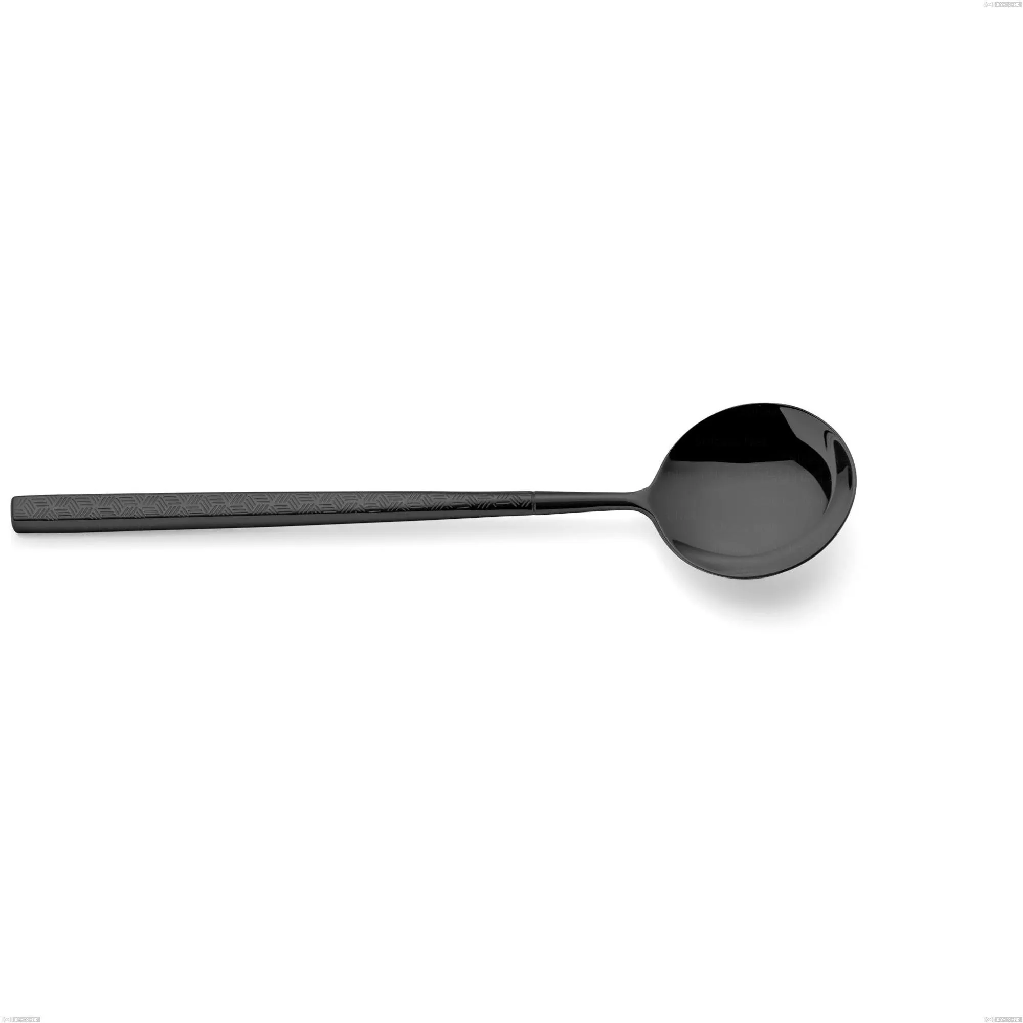 Cucchiaio da tavola, minestra Kyoto Origami Black, Acciaio inox (Aisi 304) trattamento pvd acciaio lucido, lunghezza 210 mm