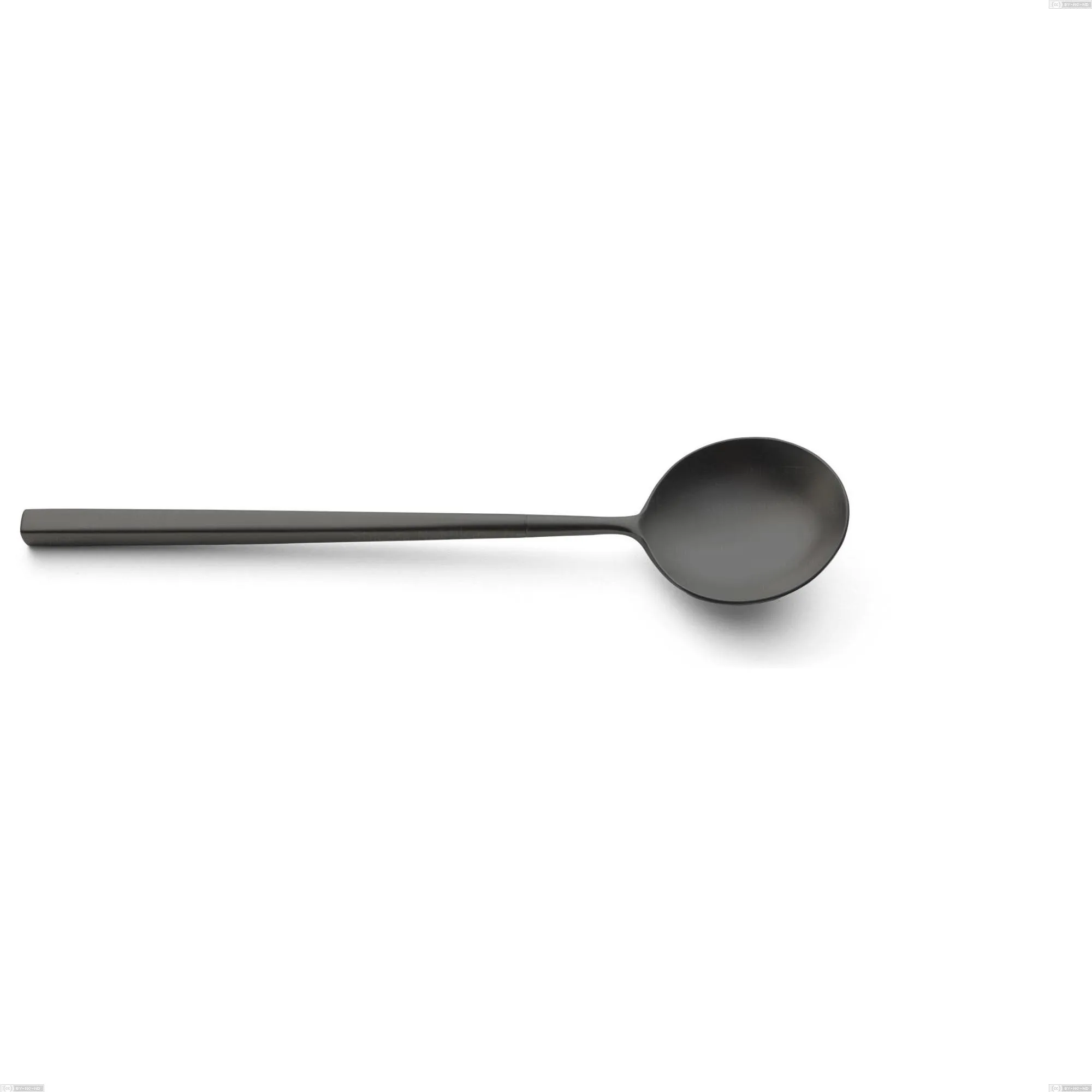 Cucchiaio da tavola, minestra Kyoto Sabbiato Black, Acciaio inox (Aisi 304) inox sabbiato, lunghezza 210 mm