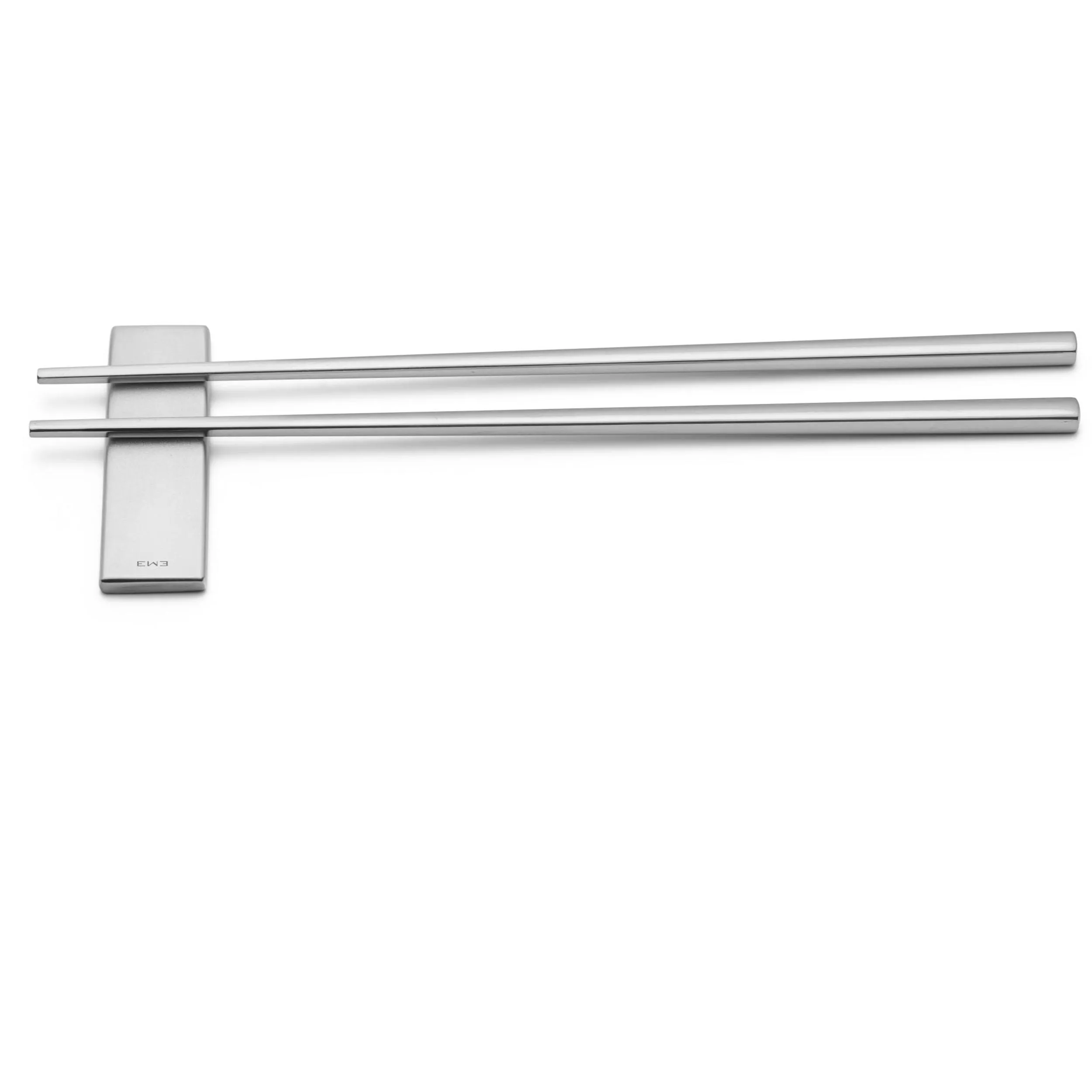 Poggia Posate supporto per set SUSHI in acciaio 18.10 dimensioni 75x25 h 10 mm accoglie accoglie Coppia Chopstick finitura inox Sabbiata