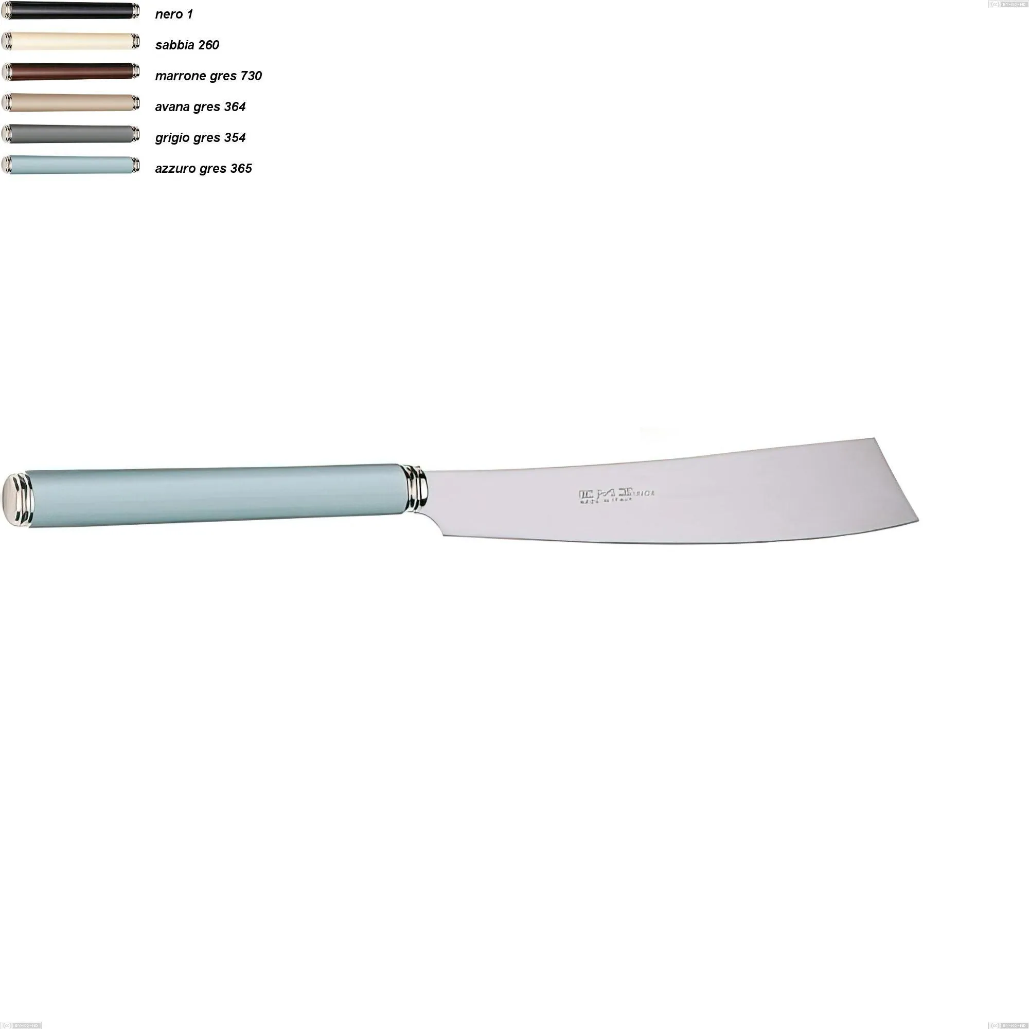 Coltello torta linea gres, acciaio 18/10 aisi 304 manici in acrilico, lunghezza 236 mm