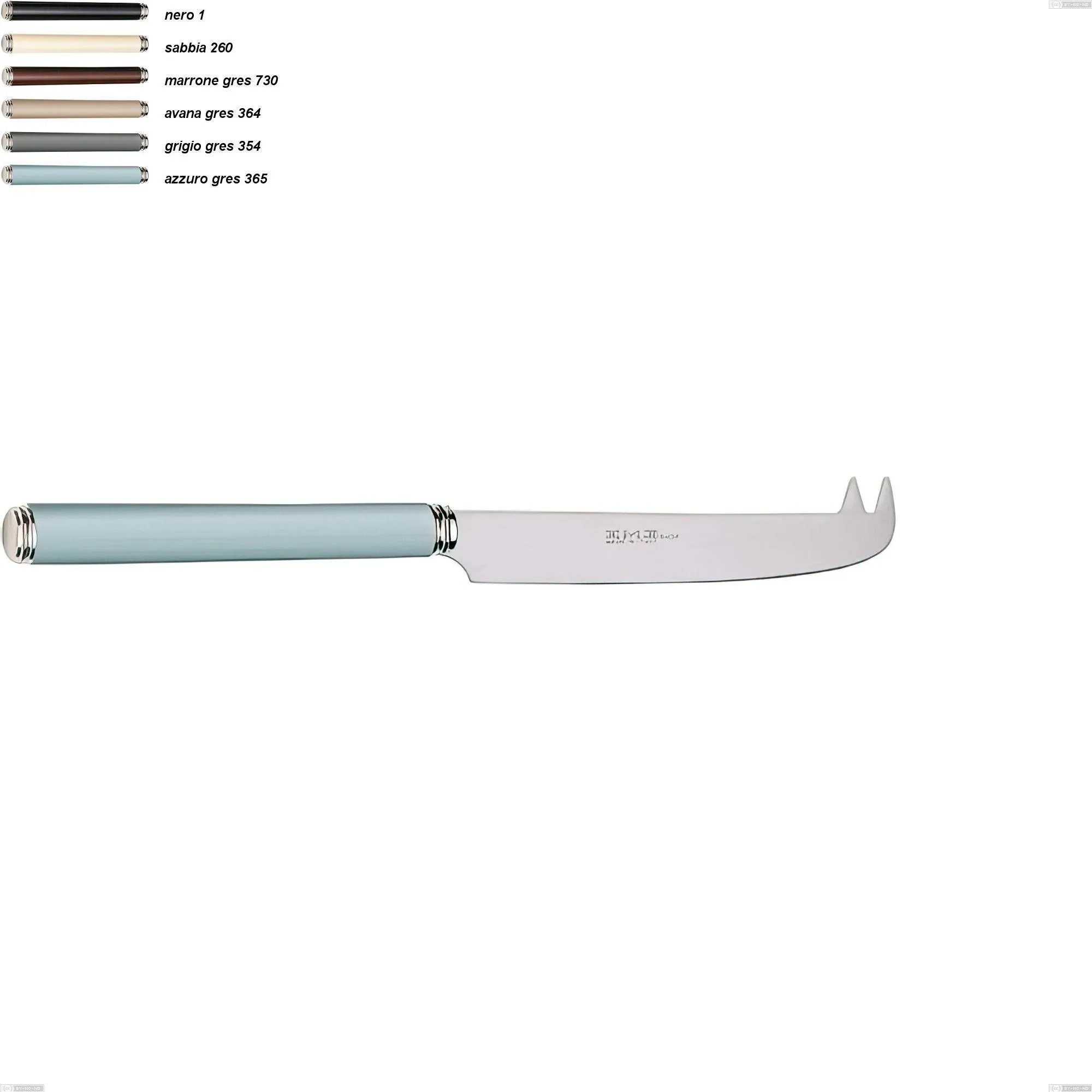 Coltello formaggio linea gres, acciaio 18/10 aisi 304 manici in acrilico, lunghezza 228 mm