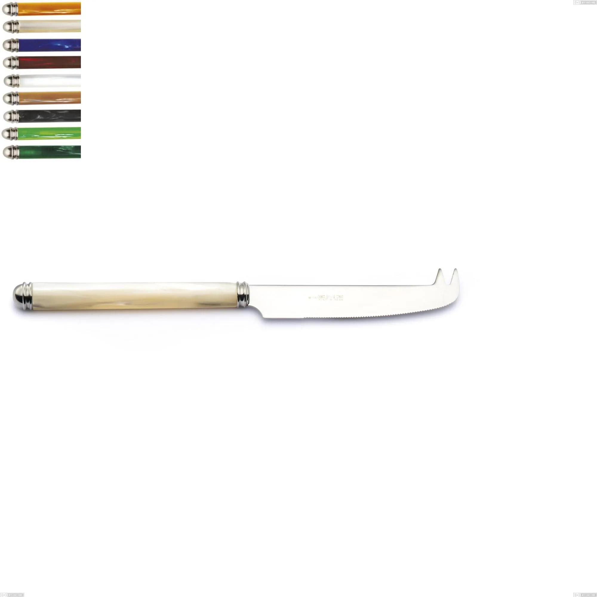 Coltello formaggio Linea Perlato, Acciaio inox 18/10 (AISI304) lunghezza 228 mm manico in ABS doppia ghiera lavabili in lavastoviglie