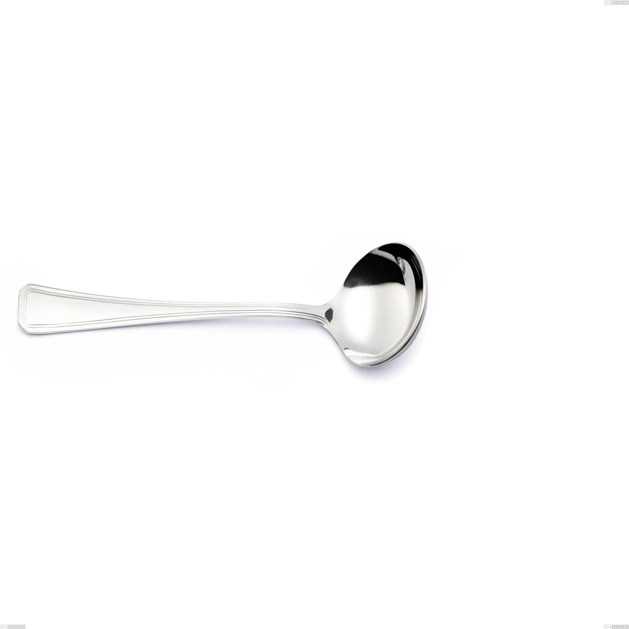 Cucchiaio salsa Savoia Argento 8 micron, Acciaio inox Aisi 304 Finitura Argentata, spessore argento 8 micron, spessore posata 3 mm, lunghezza 176 mm