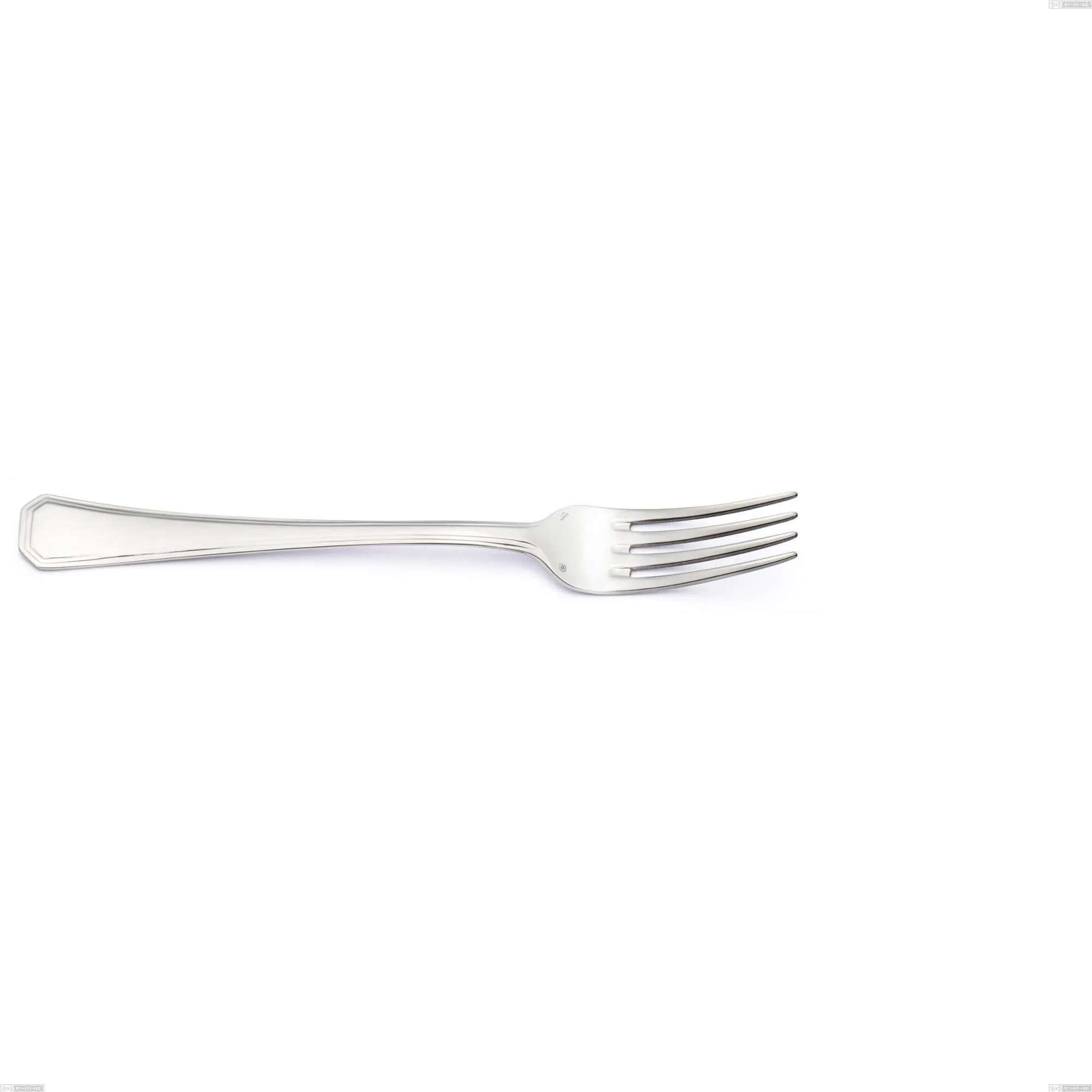 Forchetta tavola Savoia Argento 8 micron, Acciaio inox Aisi 304 Finitura Argentata, spessore argento 8 micron, spessore posata 3 mm, lunghezza 200 mm