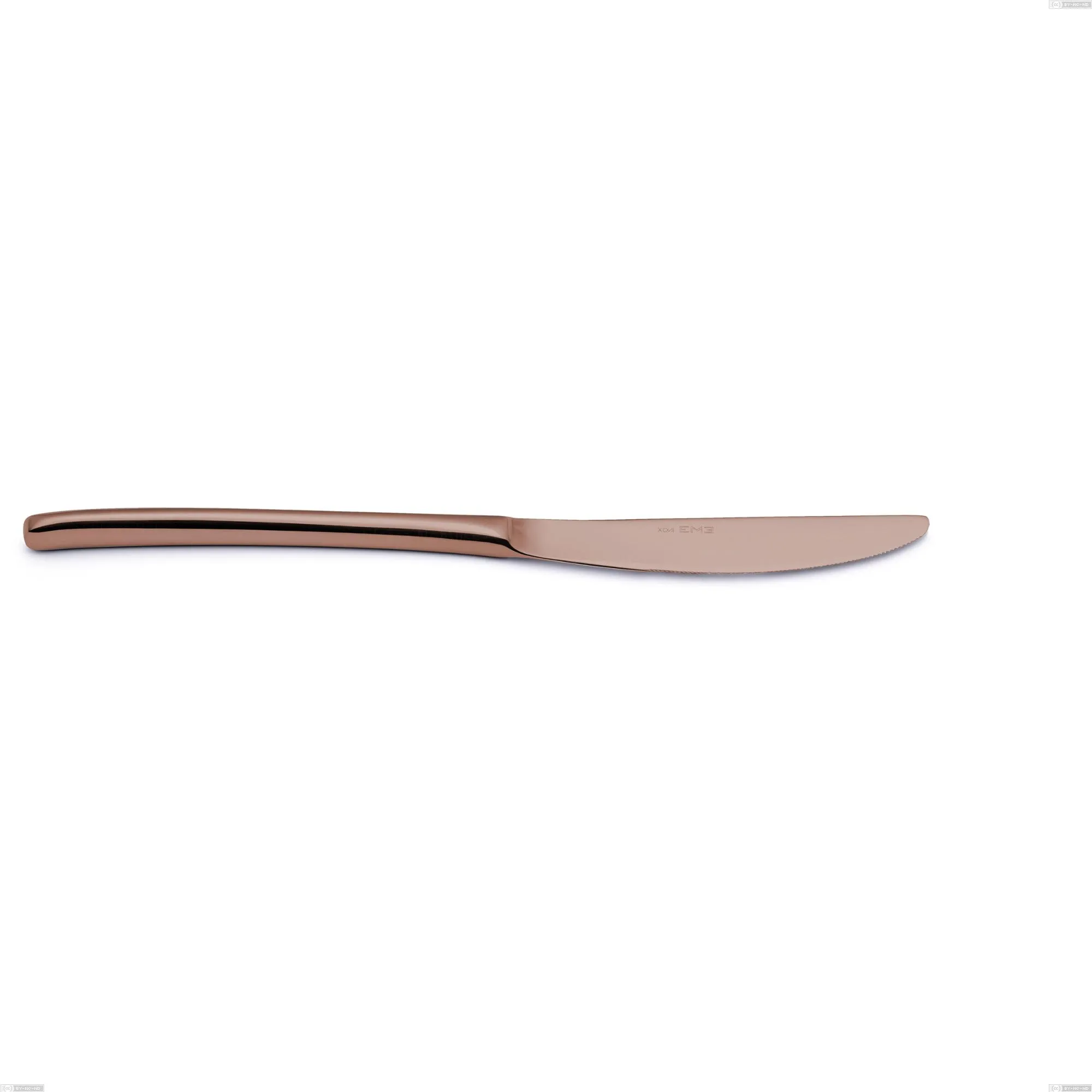 Coltello da tavola VENICE in acciaio 18.10 AISI430, lunghezza 250 mm manico in acciaio Finitura Copper Bronze lavabili in lavastoviglie