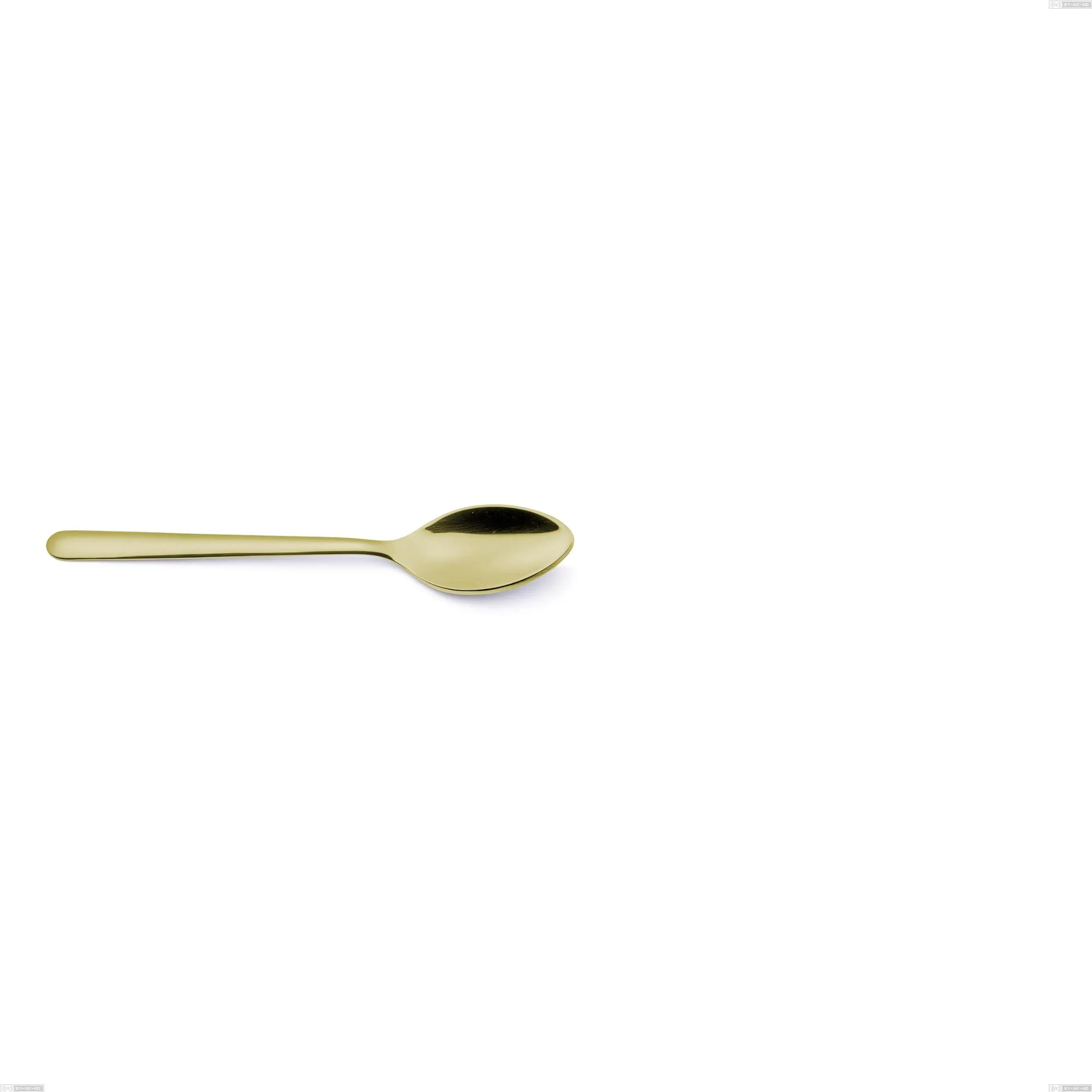 Cucchiaino moka Venice Tin Gold, Acciaio Inox 18-10 trattamento pvd oro, spessore 4 mm, lunghezza 124 mm