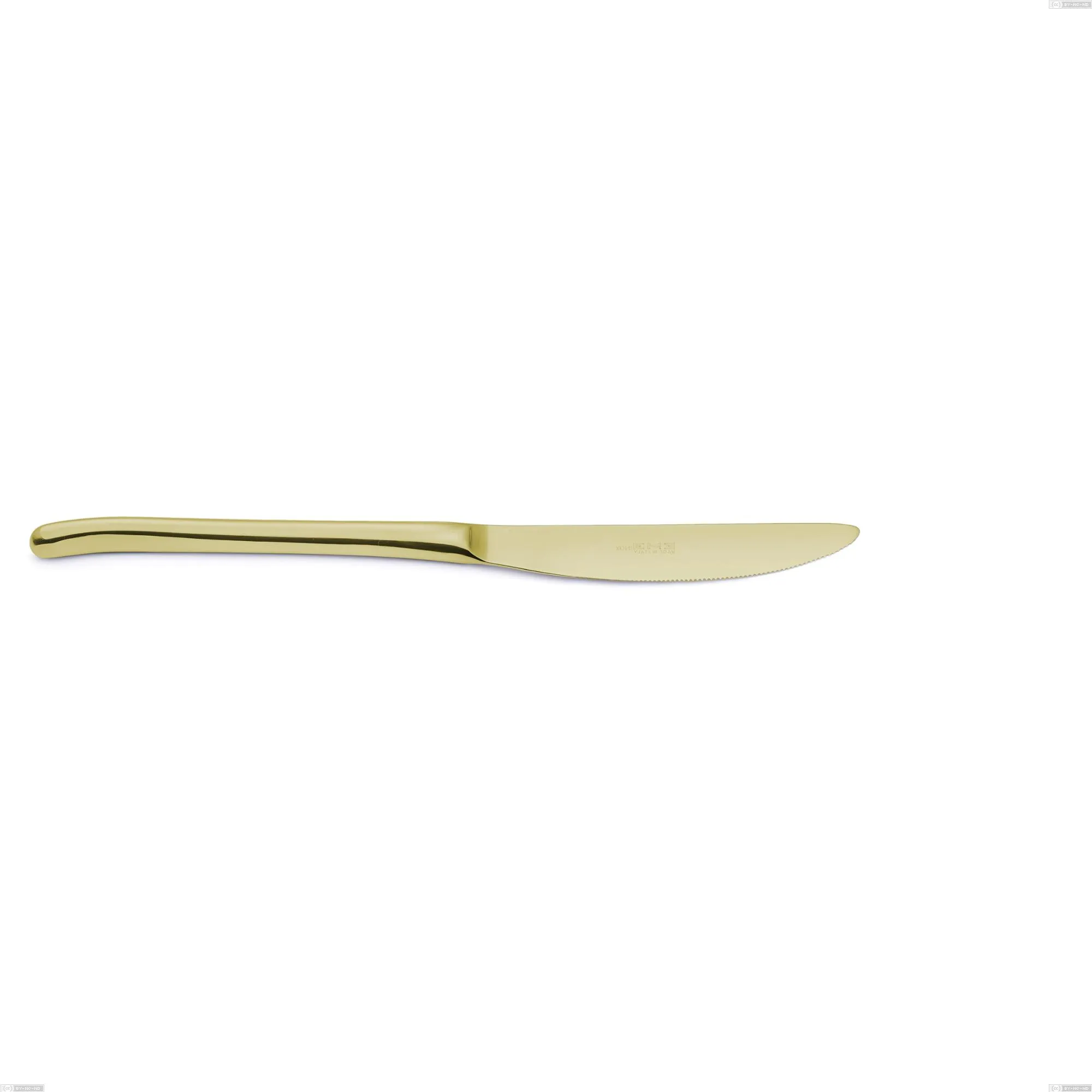 Coltello frutta Venice Tin Gold, Acciaio Inox 18-10 trattamento pvd oro, spessore 4 mm, lunghezza 220 mm