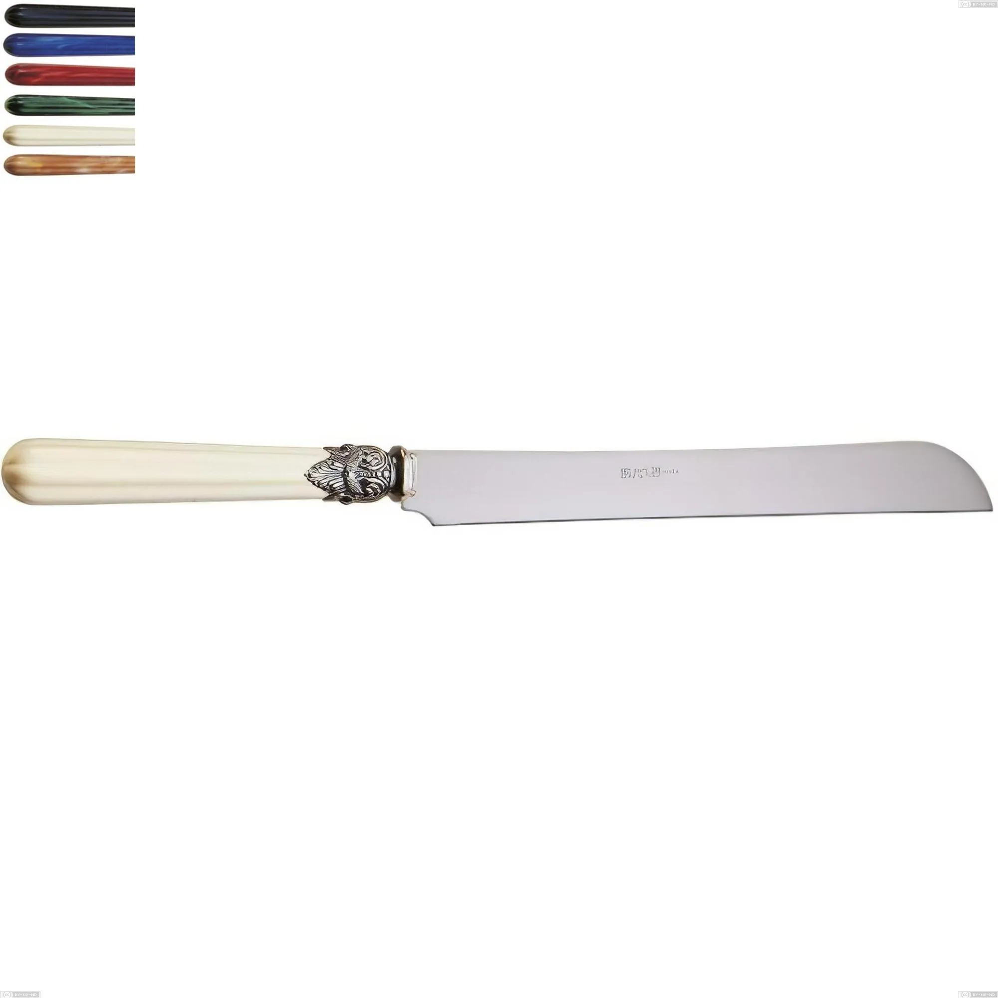 Coltello panettone versailles, Acciaio 18/10 AISI 304 Lucido manicatura acrilico , lunghezza 293 mm