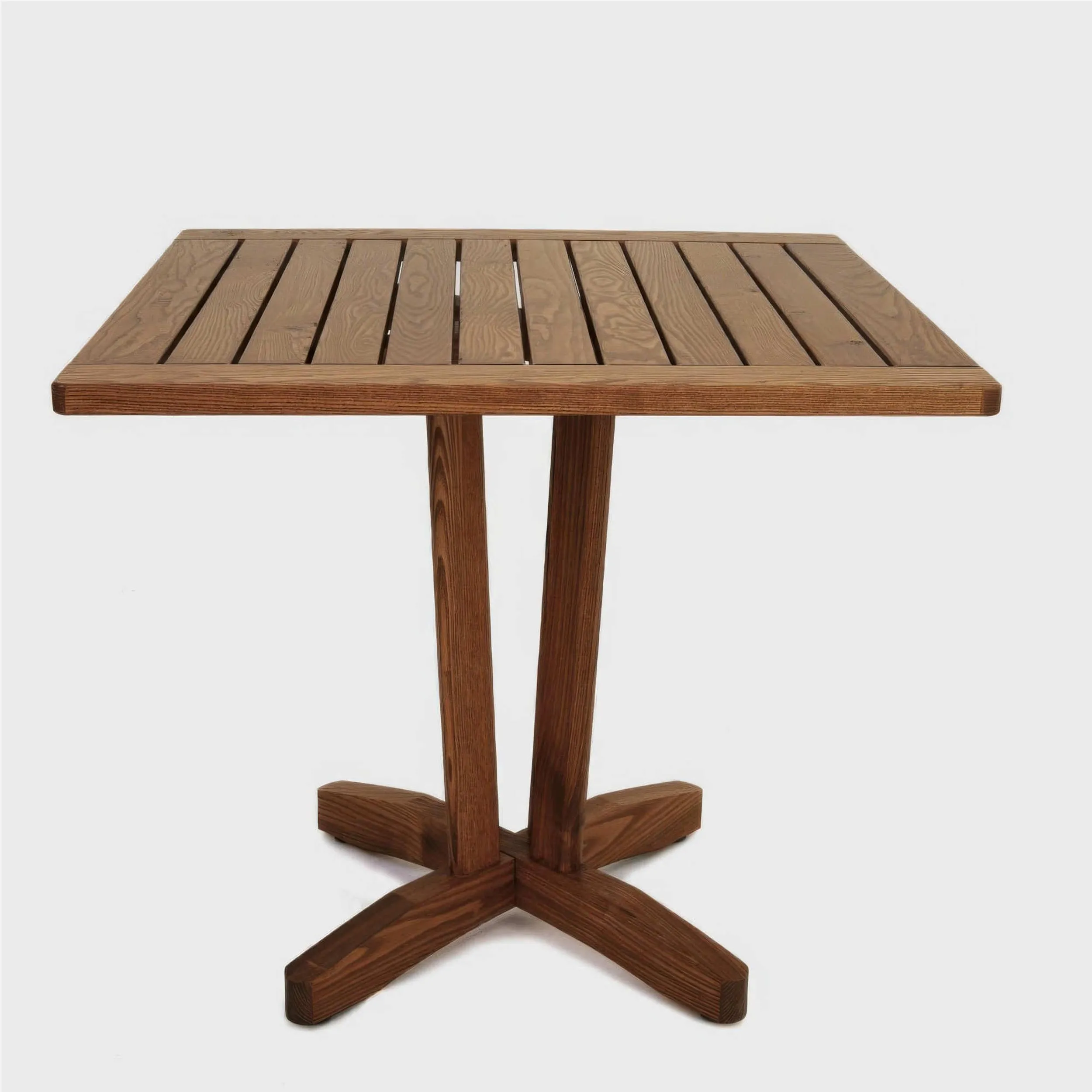 Tavolo quadrato fisso Ercole in legno di frassino 80x80h73 cm - peso 22 kg finitura Teak