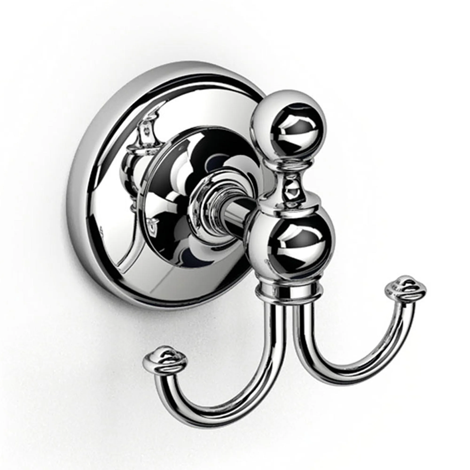 Appendiabito Doppio BRITISH 6.0x8.0xh8.00 cm Stile Inglese Classico primo Novecento in acciaio inox lucido