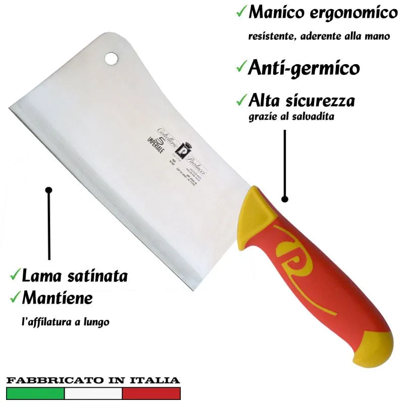 Falcetta lama inox 18 cm Manici in polipropilene gomma antiscivolo atossici. trattamento germicida. adatto lavastoviglie