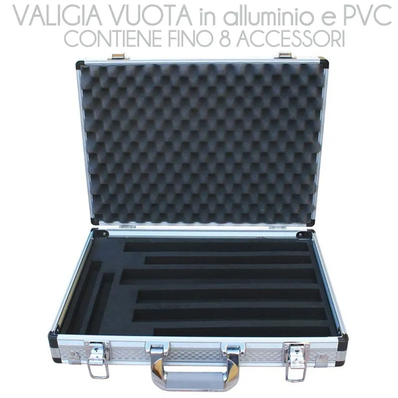Valigia vuota in alluminio e PVC