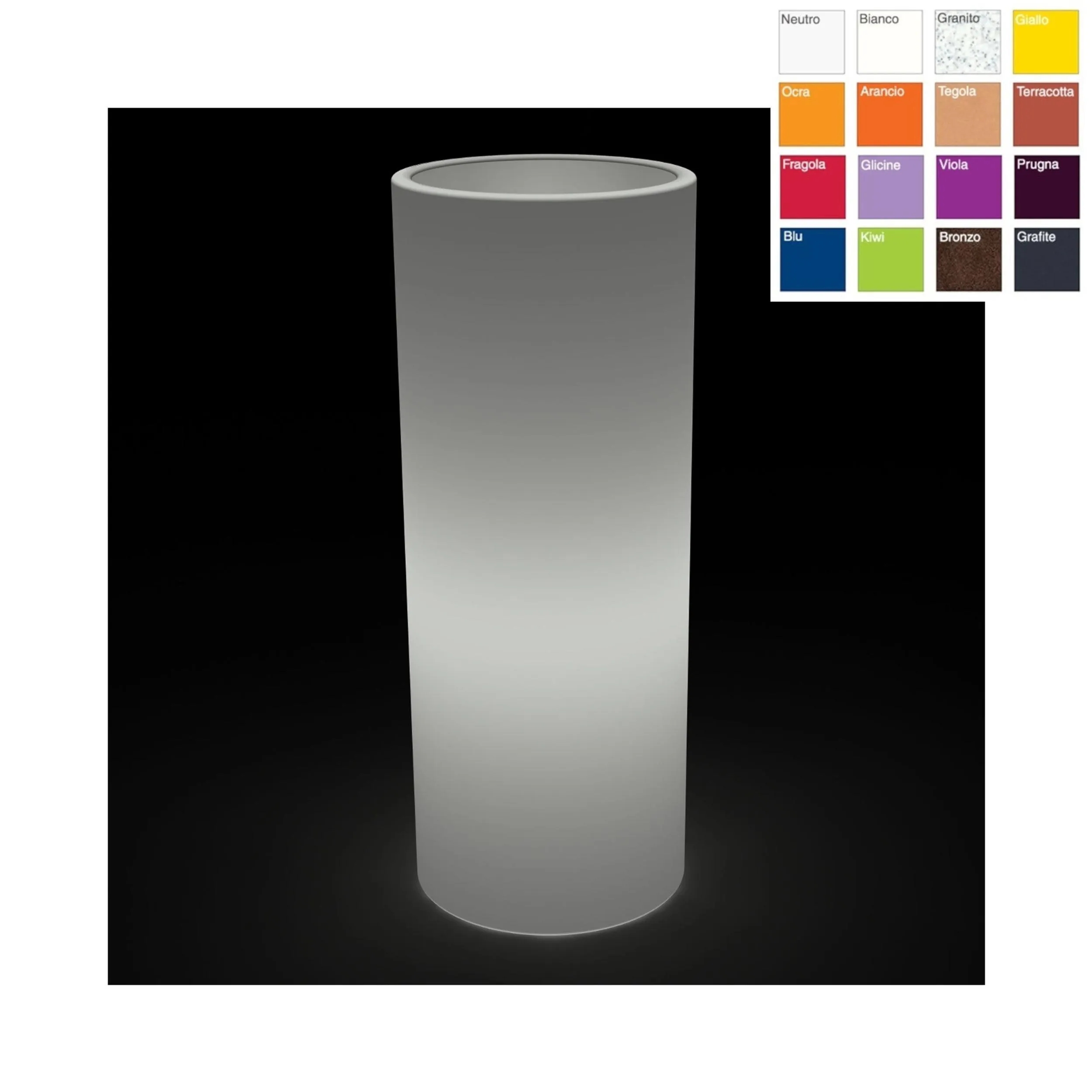 Vaso Porta vaso, BAROCCO in polietilene 35xh40cm Modello Ionico spessore 2 mm colore trasparente