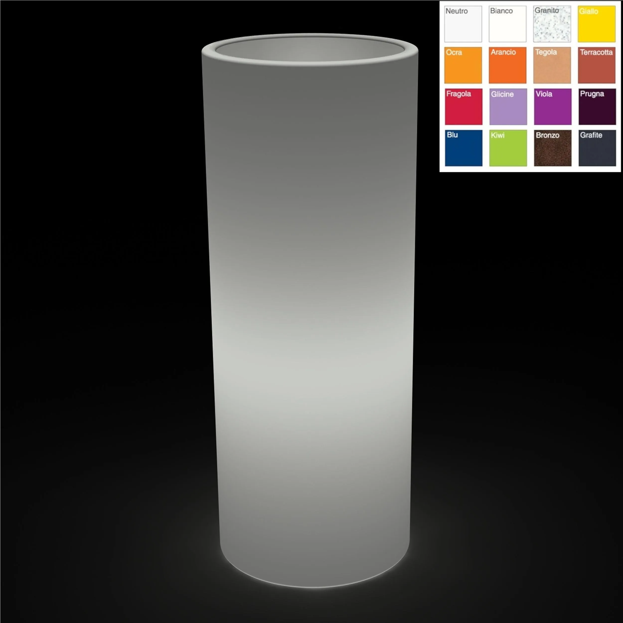 Vaso Porta vaso, BAROCCO in polietilene 35xh70cm Modello Ionico spessore 2 mm colore trasparente