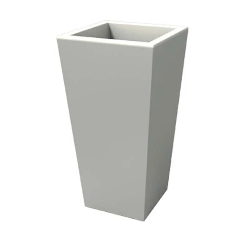 Porta vaso Vaso in polietilene EGIZIO rustico 32x22x53 cm ideale per arredare al meglio sia un ambiente interno che esterno Bianco