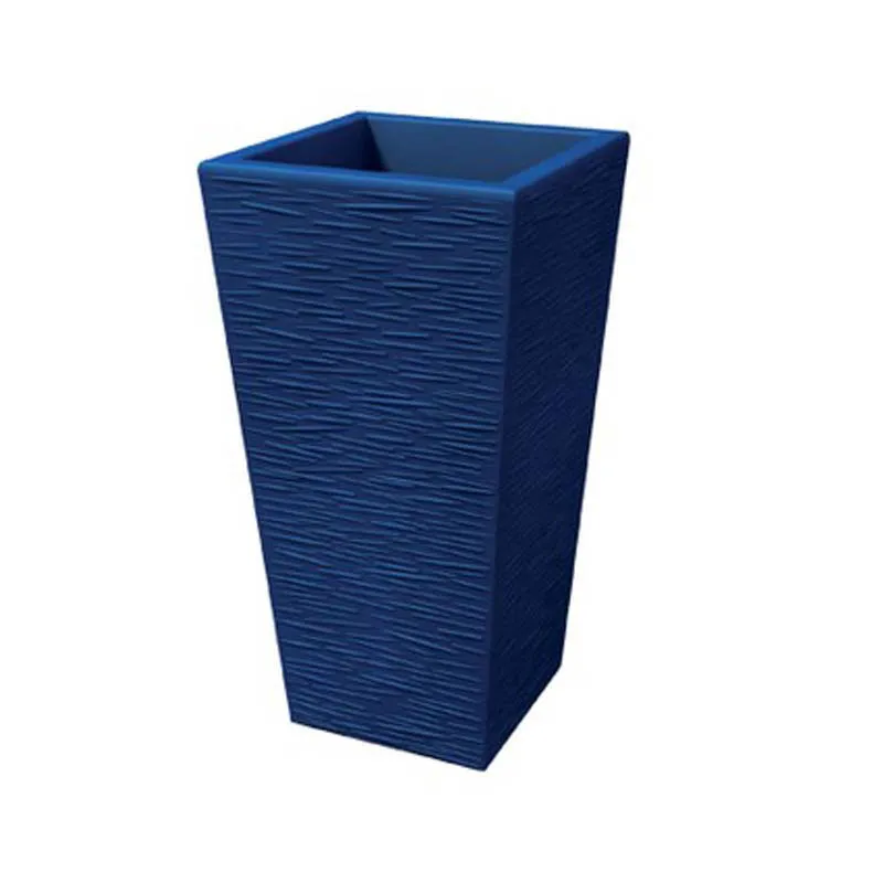 Portavaso Vaso in polietilene EGIZIO rustico Dimensioni 34x24x h 66 cm ideale per arredare al meglio sia un ambiente interno che esterno Blu