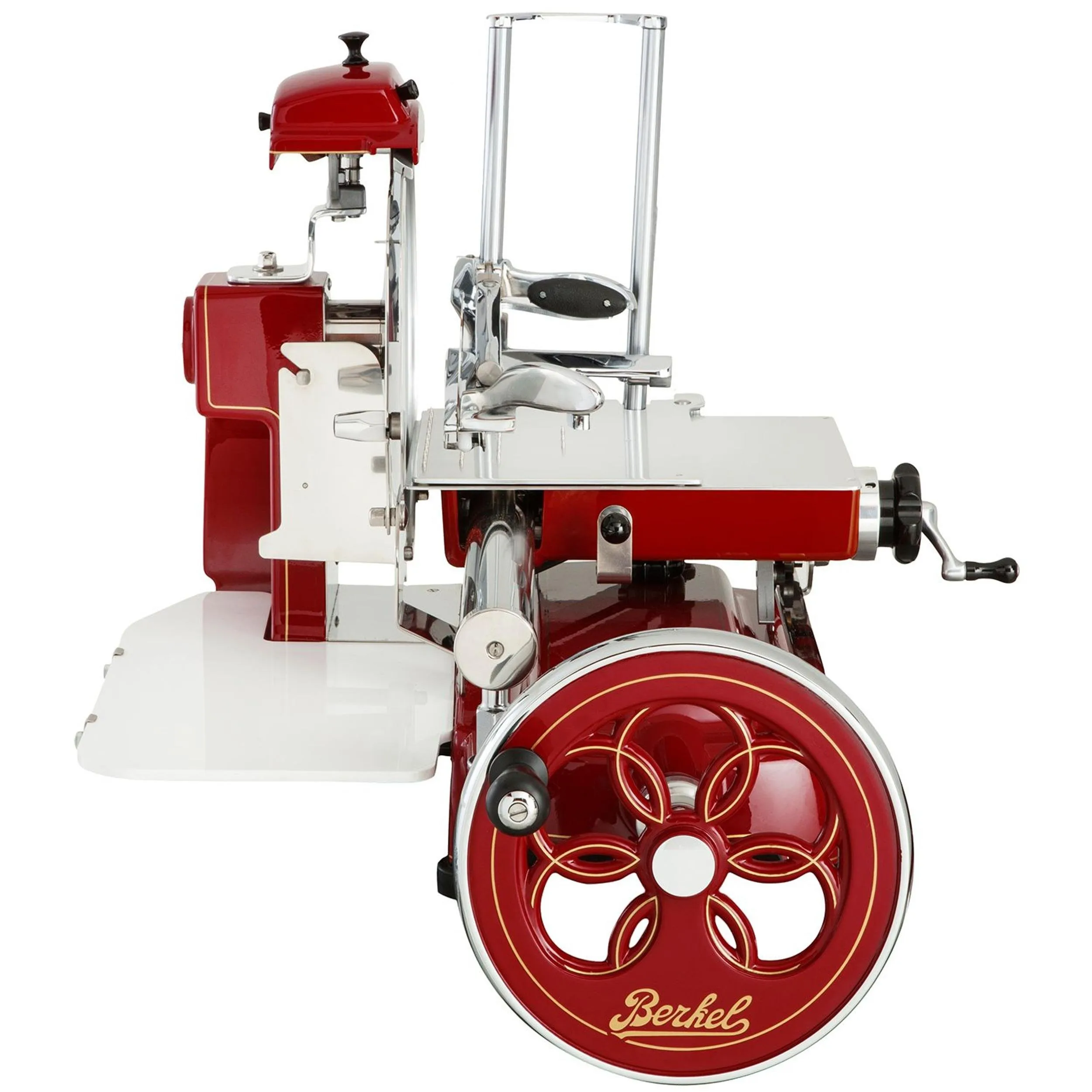 Affettatrice Elettrica manuale a volano BERKEL B3 lama da 300 mm 85x67xh70cm- peso 46 kg Affilatoio incluso colore ROSSO