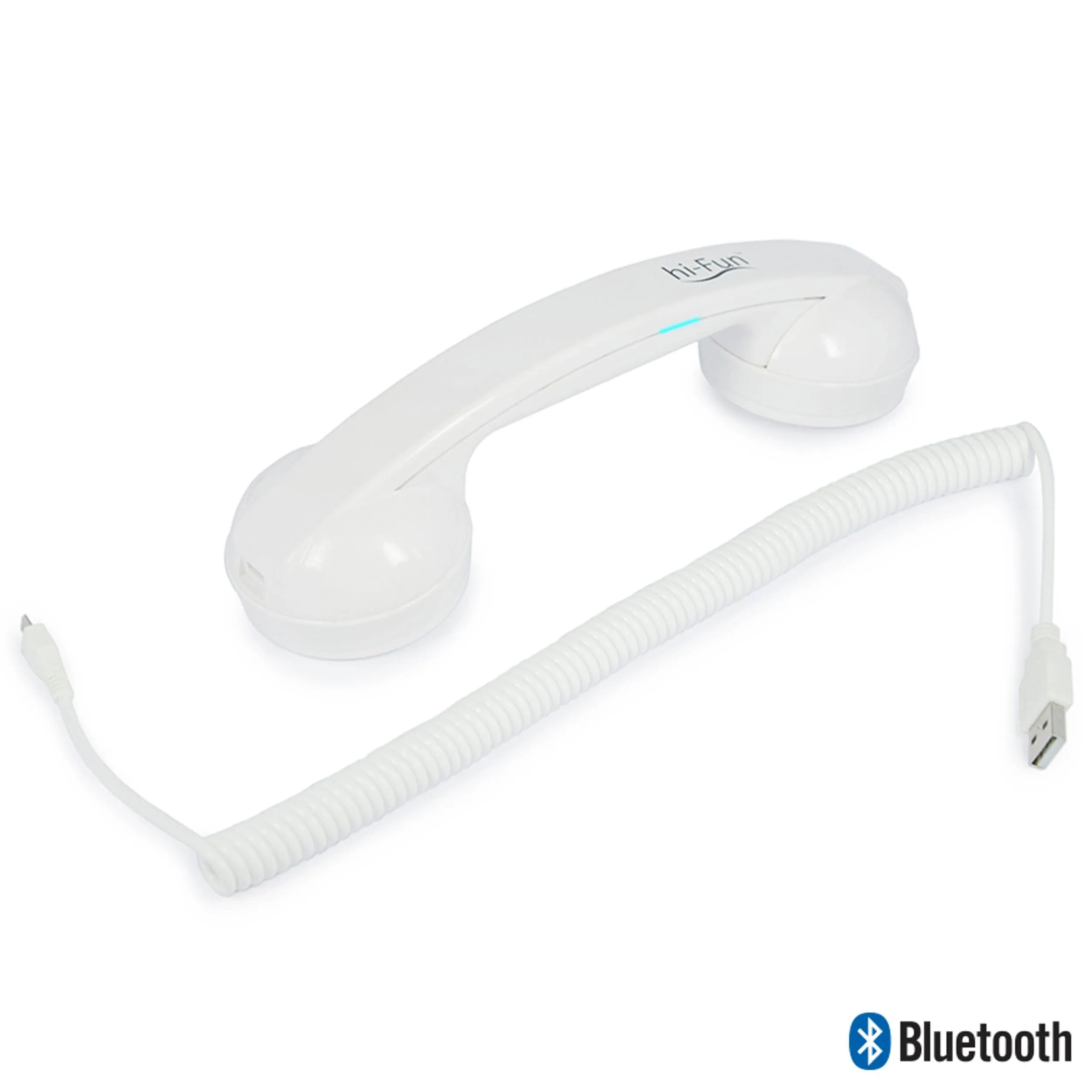 Cornetta Bluetooth HI RING cornetta senza filo vintage 23x6xh6,5 cm white