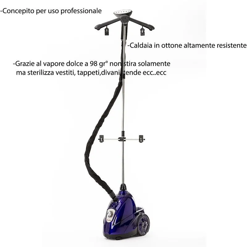 Stiratrice a vapore per uso professionale Verticale colore purple T8 Pronta in un minuto