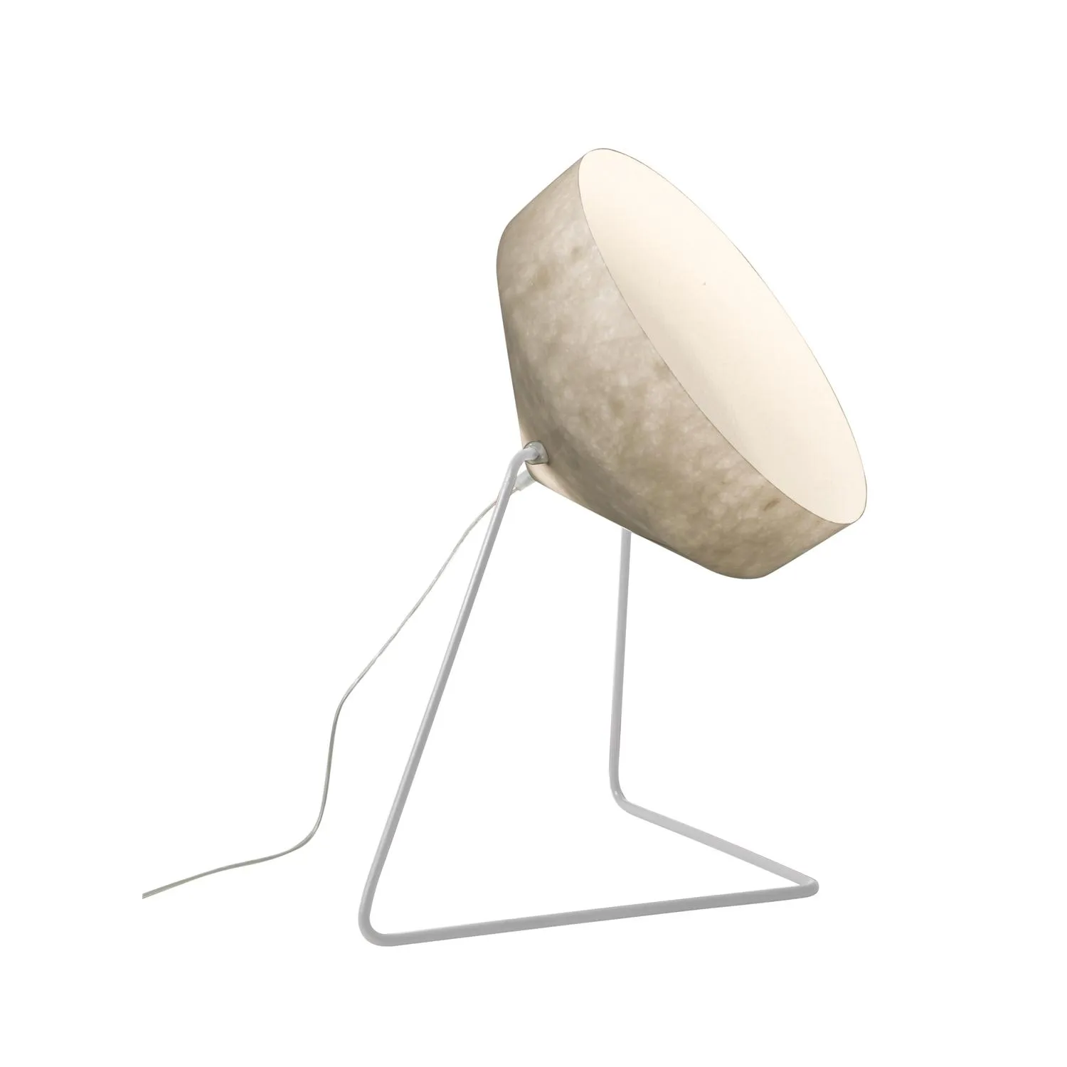 Lampada da terra Cyrcus F nebula colore bianco Altezza 22,5 cm Diametro 40 cm, realizzata in acciaio, nebulite