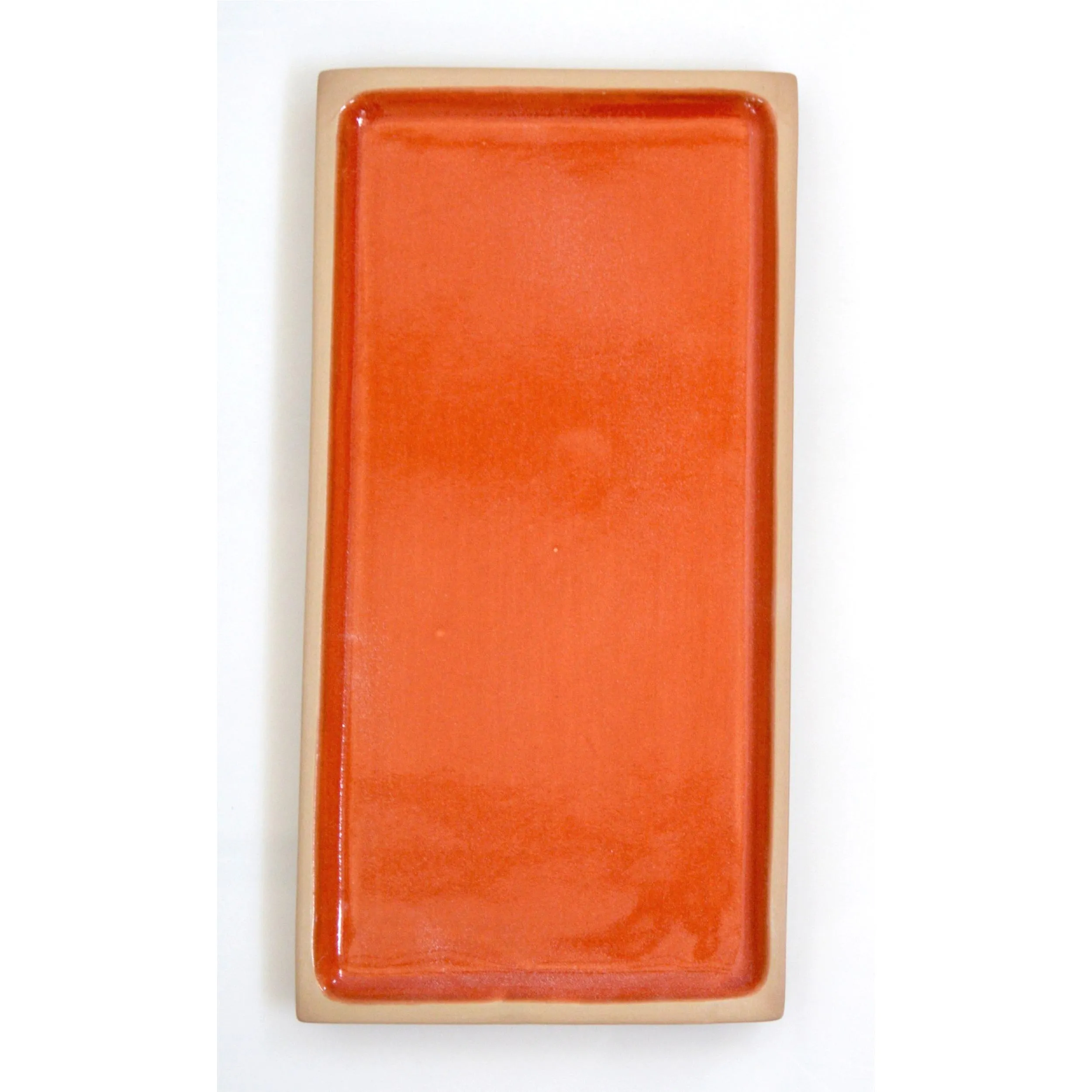 Vassoio Rettangolare grande in Grès Linea GAME resistente al calore 26,5x13xh1,5 cm Colore arancio
