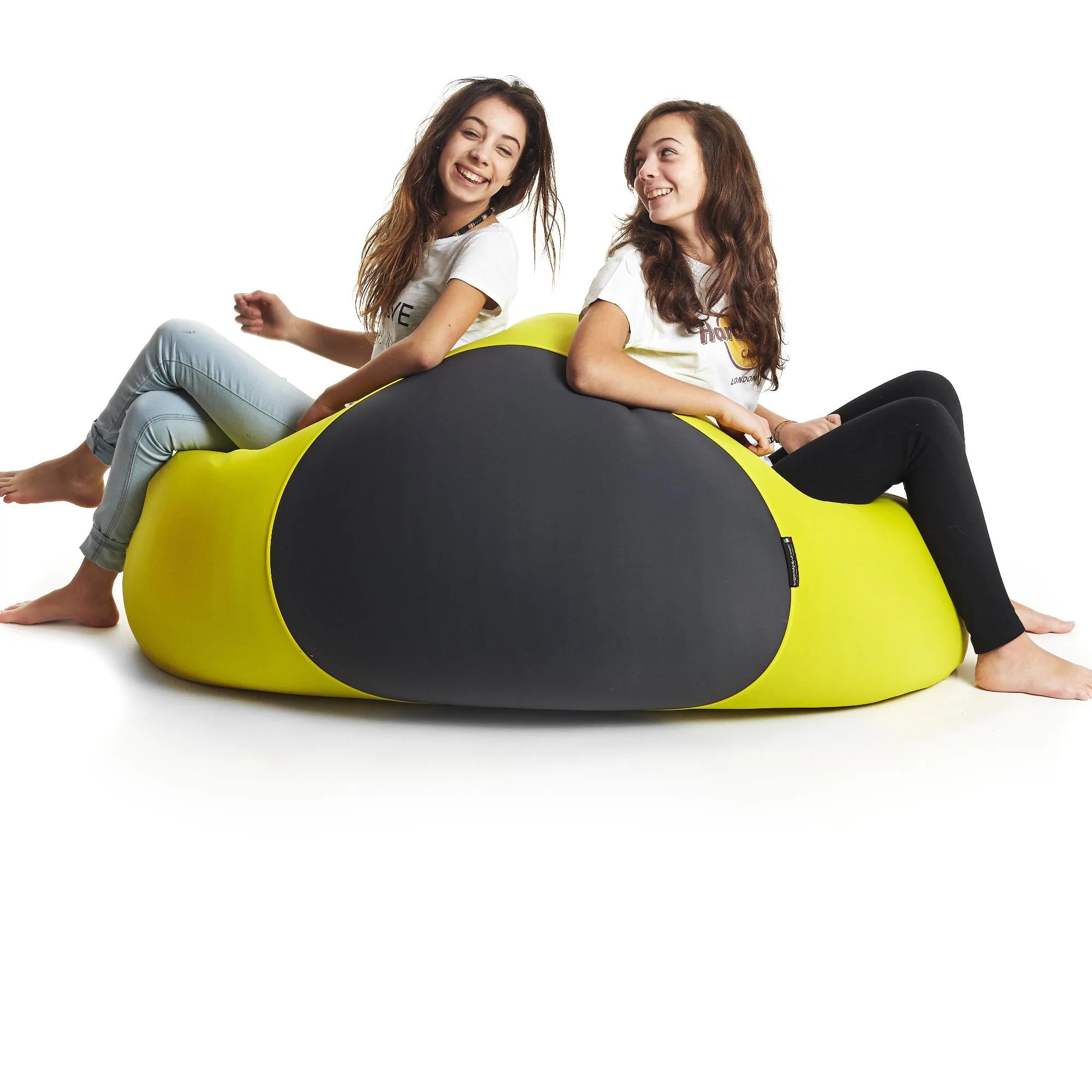 Pouf in microfibra elastica traspirante X-Five 120x140xh40 cm 5 posizioni Giallo