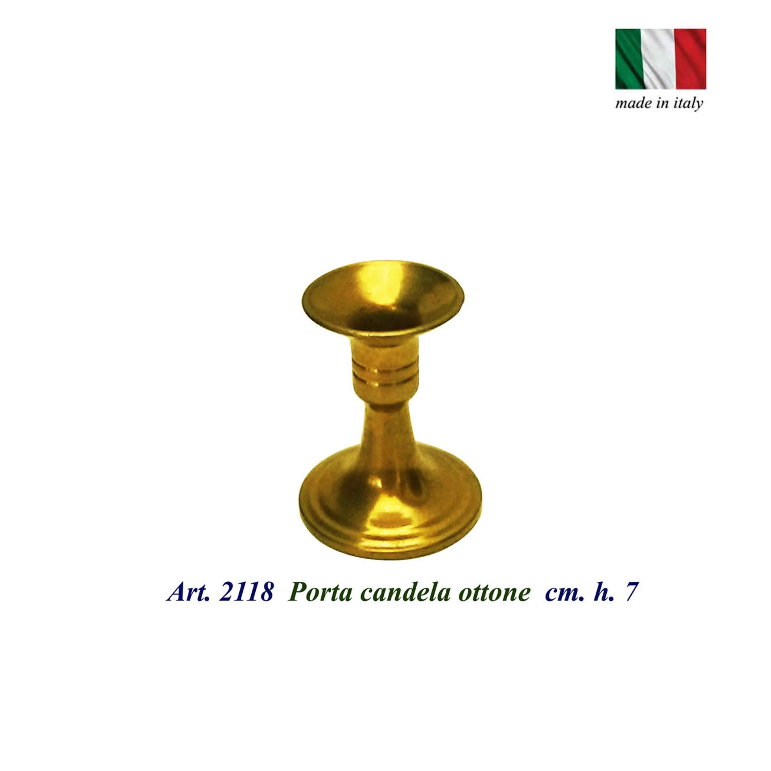 Porta candele in Ottone massiccio 5xh 7 cm struttura in ottone massiccio realizzato in italia