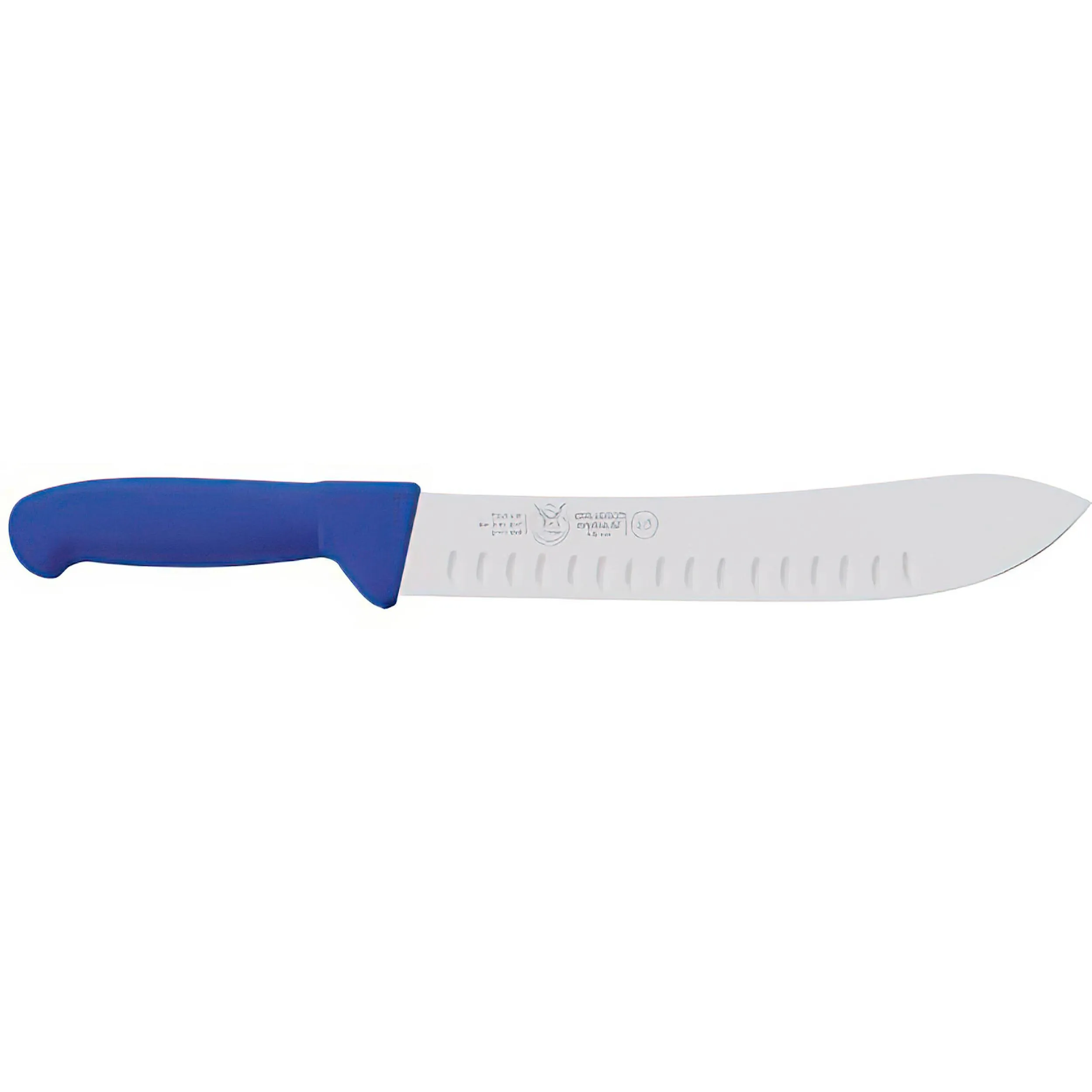 Coltello Professionale Scimitarra Olivata cm 25 colore Blu Coltello professionale Coltello impiegato nella lavorazione del pesce e delle carni in genere