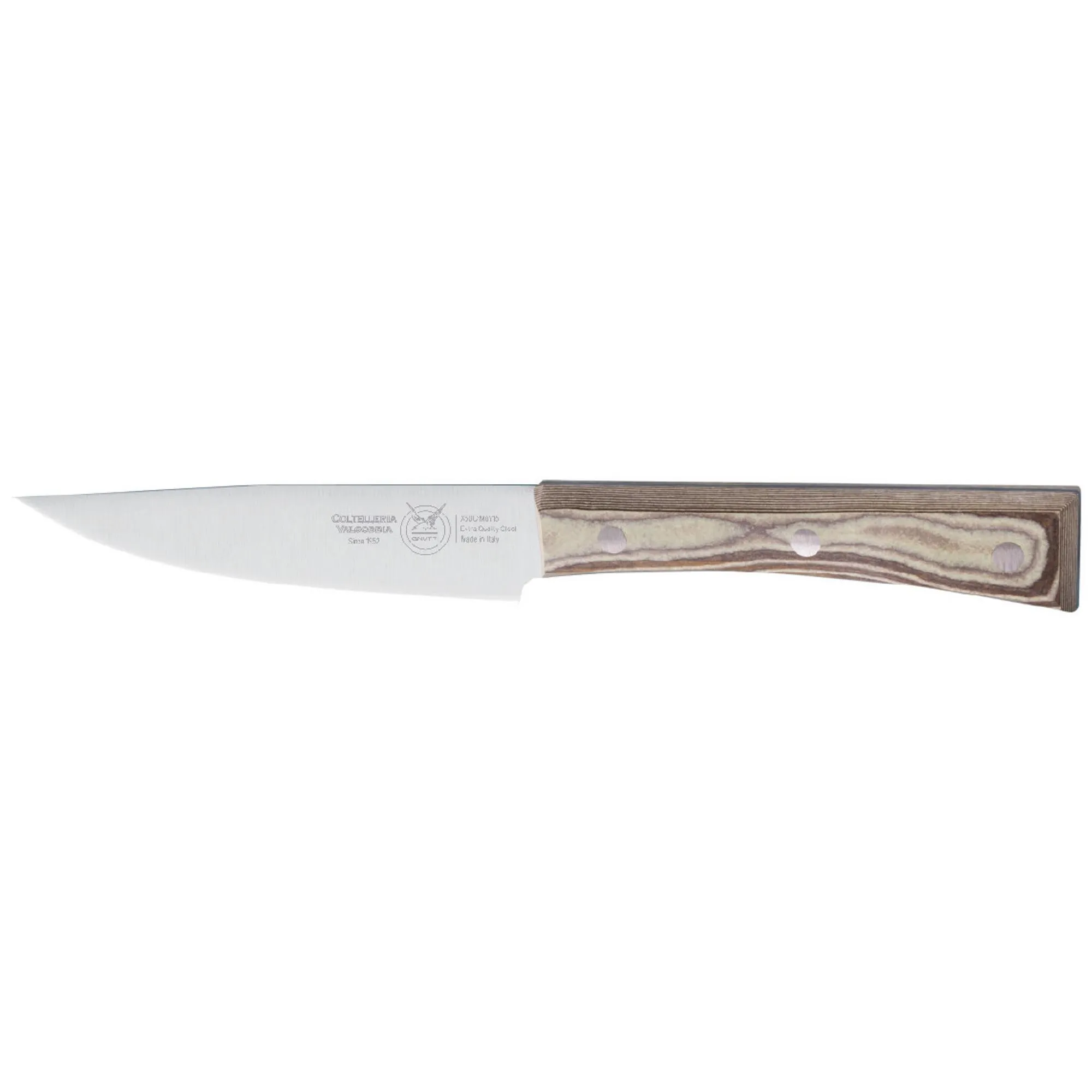 coltello bistecca largo cm 12, colore nocciola, manico in paperstone