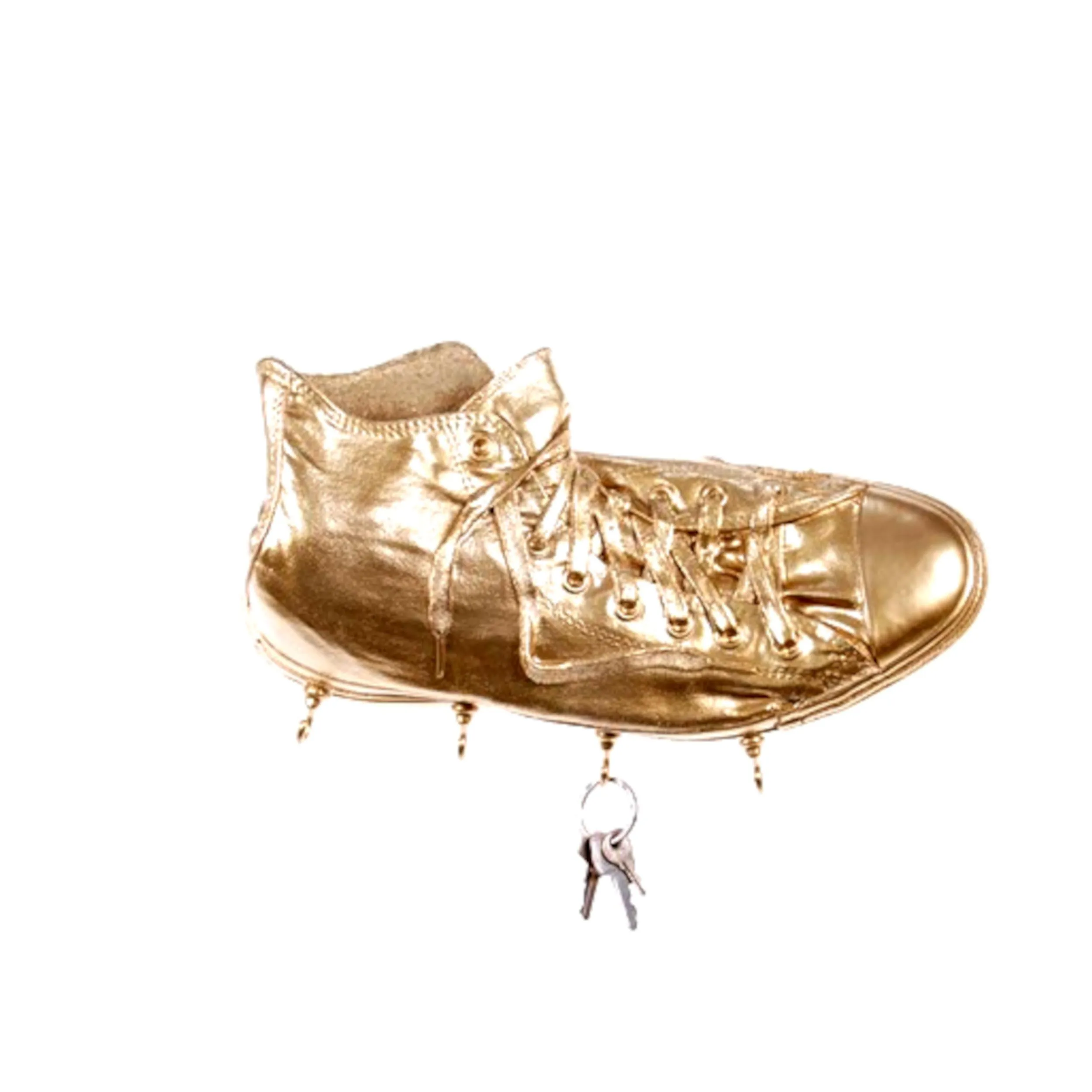 Portachiavi da Parete Portachiavi da parete a forma di scarpa da ginnastica, 30x17xh10 cm in ABS e Metallo colore Oro